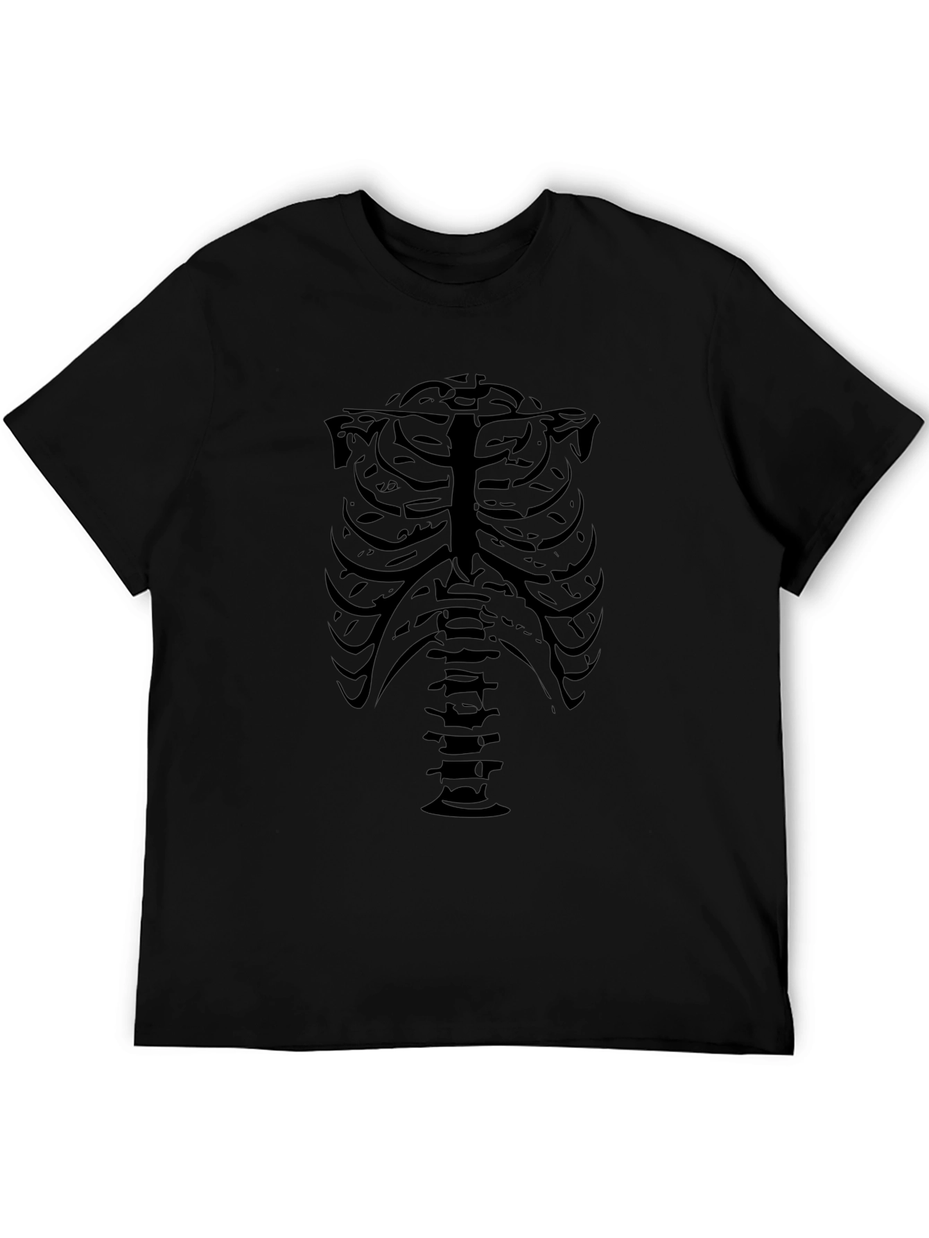 Skeleton Ribcage Graphic Tee - Mens Black T-Shirt