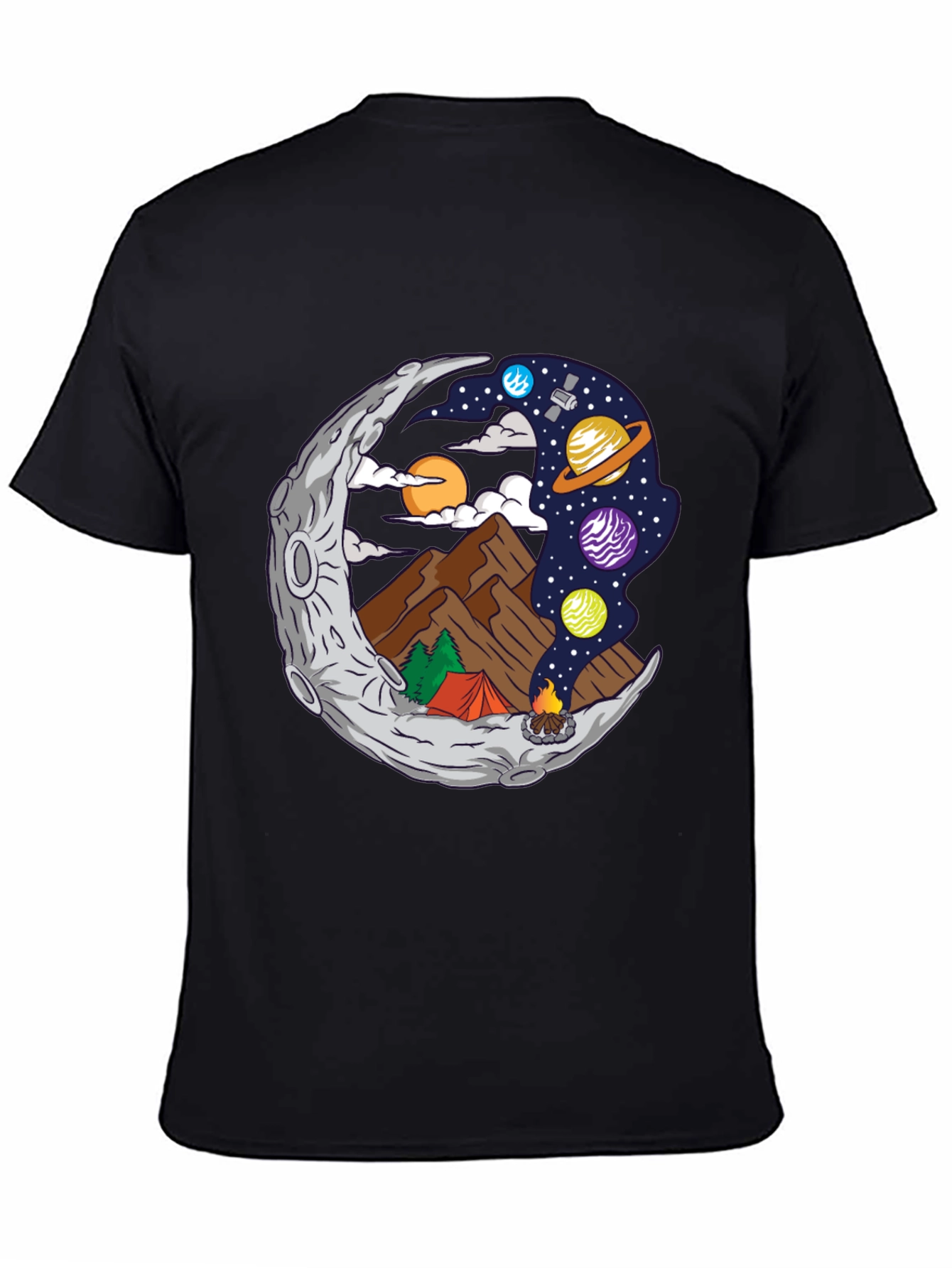 Moon Camping Graphic T-Shirt