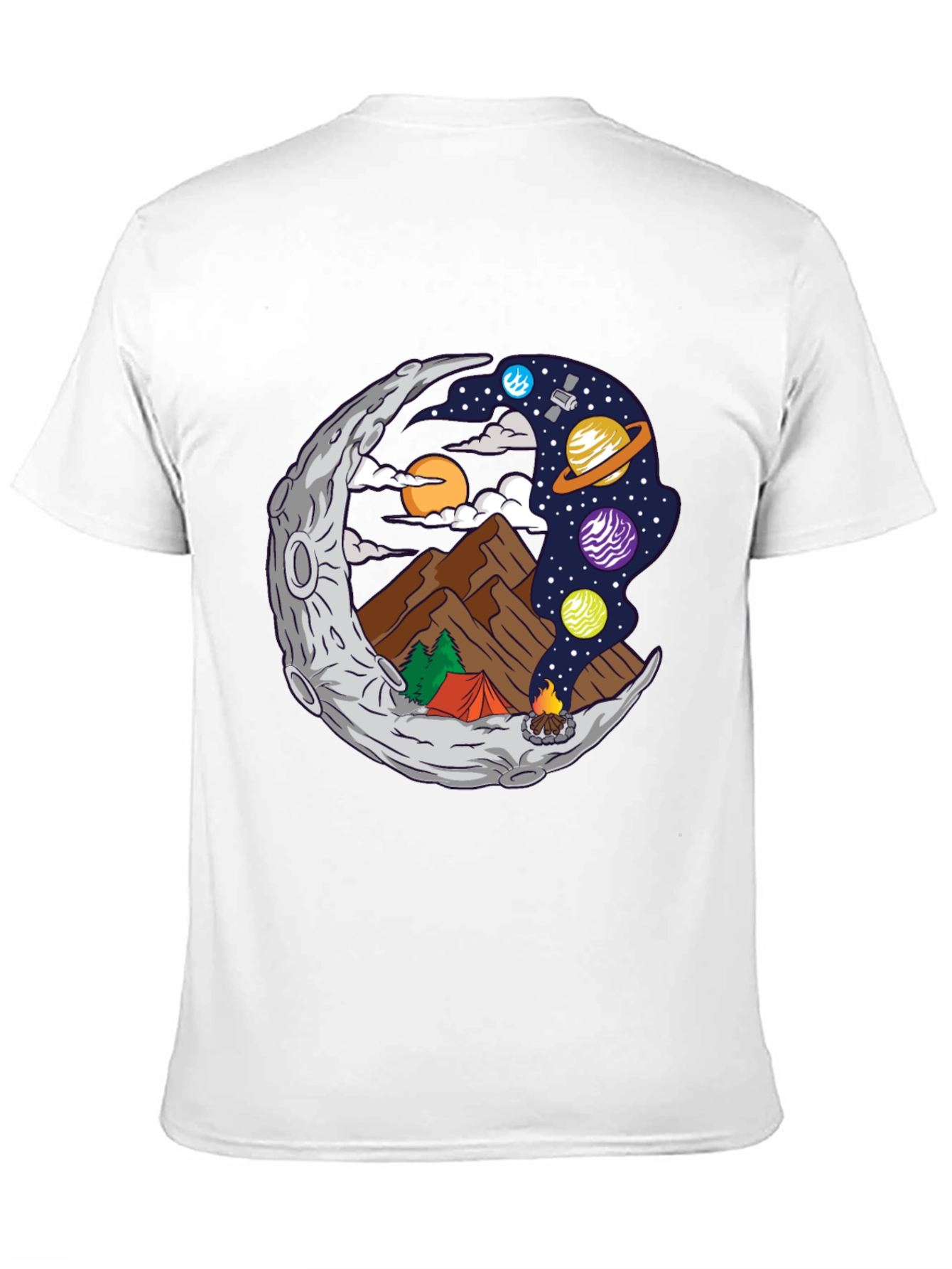 Moon Camping Graphic T-Shirt