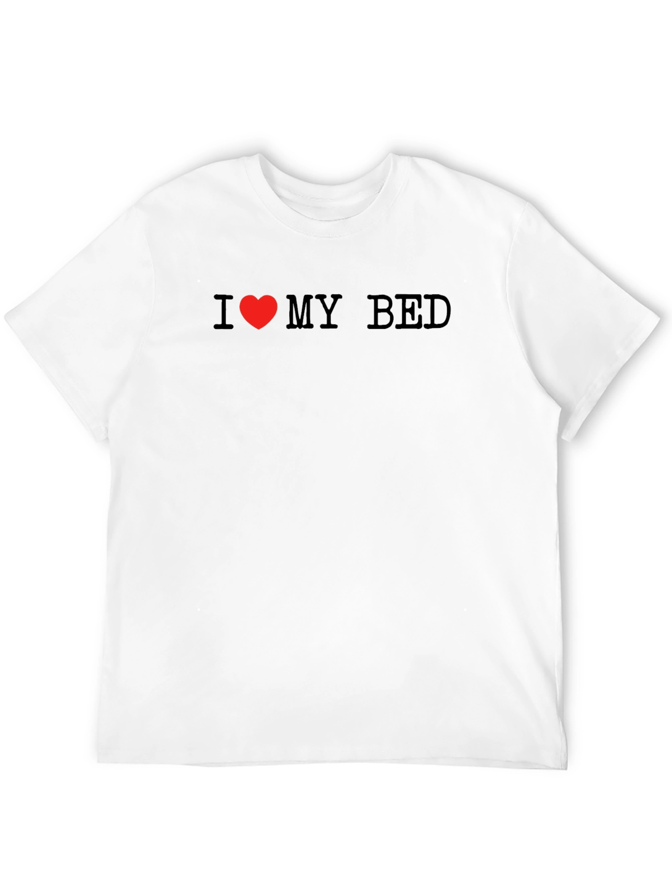 I Love My Bed Black T-Shirt