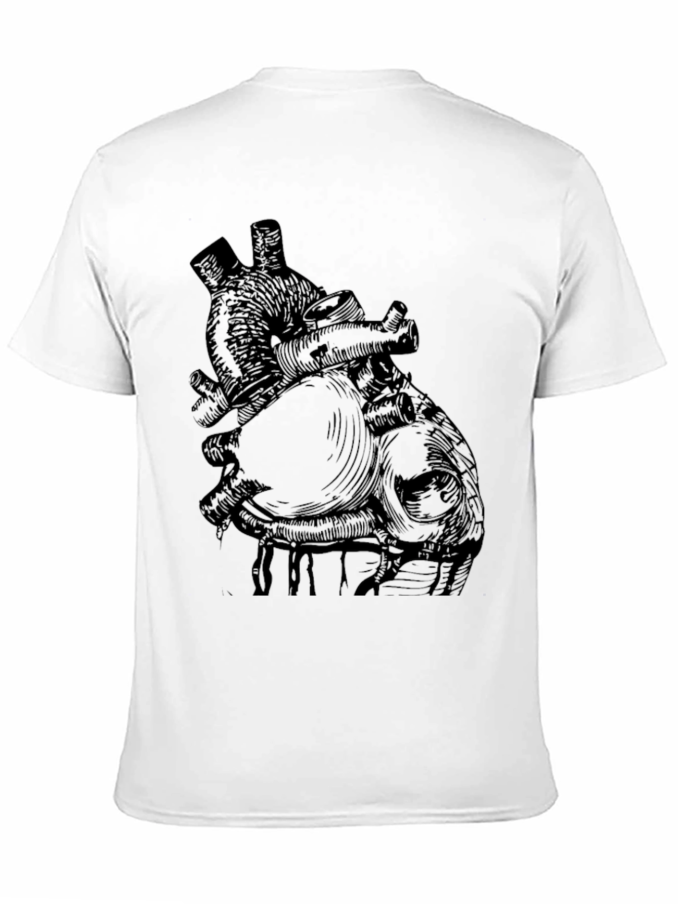 Anatomical Heart Print Black T-Shirt