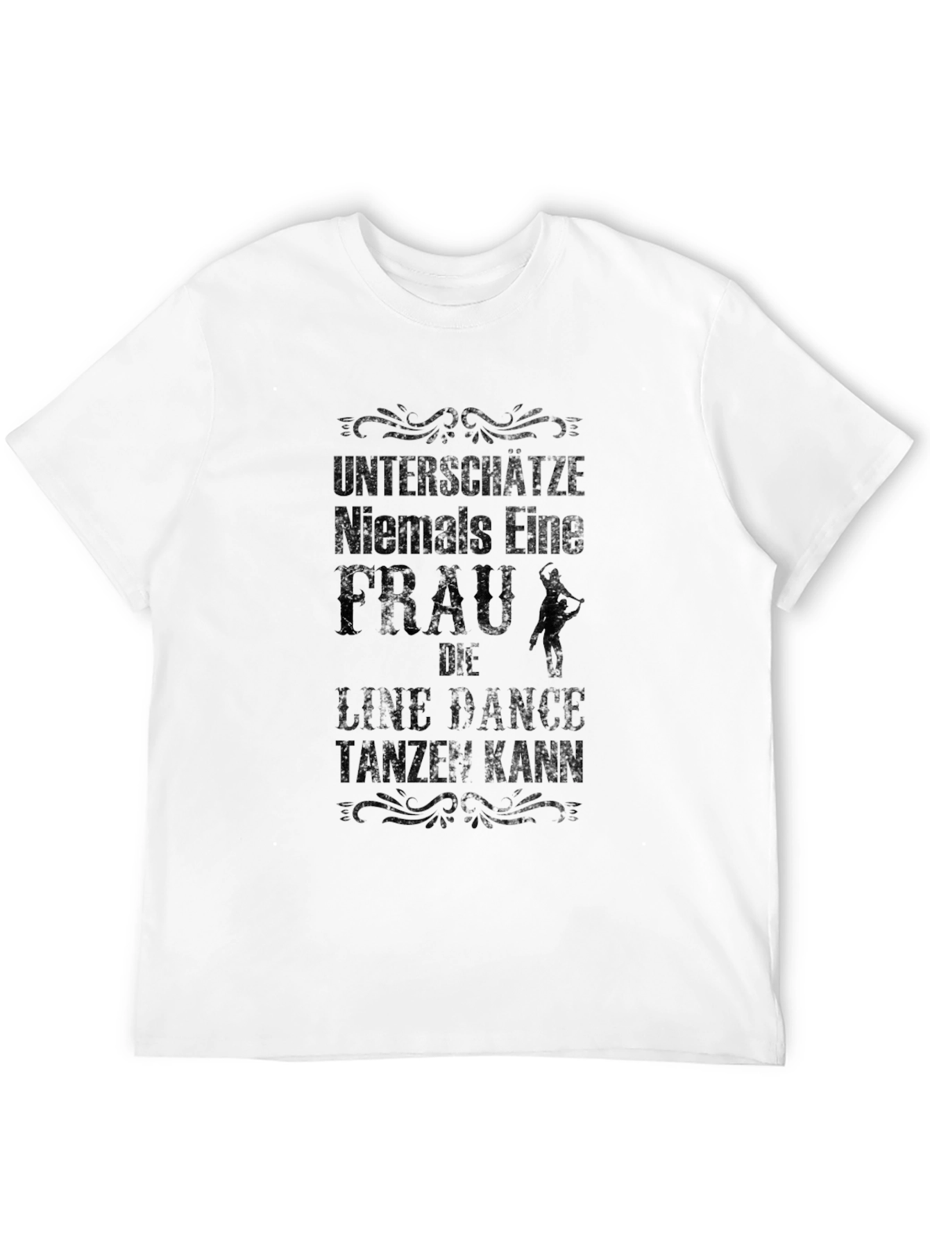 Line Dance Frau T-Shirt - Black Graphic Tee