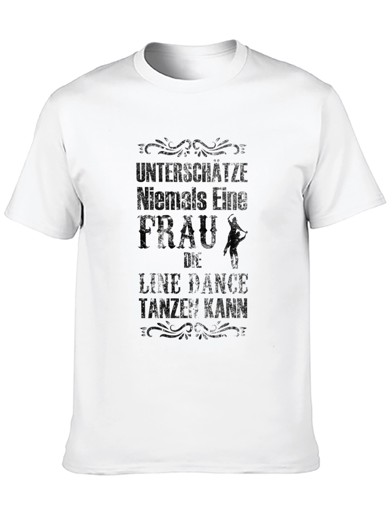 Line Dance Frau T-Shirt - Black Graphic Tee