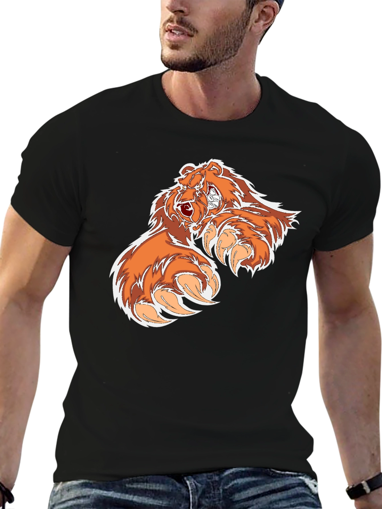 Bear Claw Graphic Tee - Black