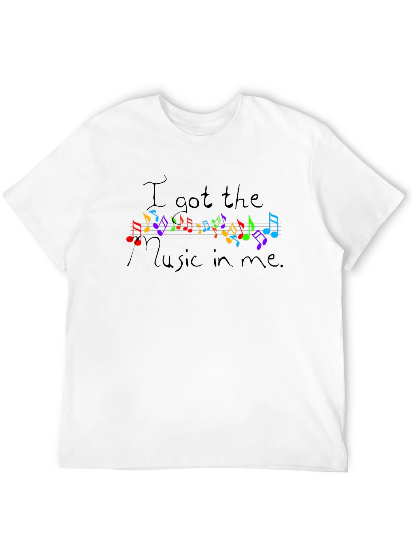 Music in Me Black Graphic T-Shirt