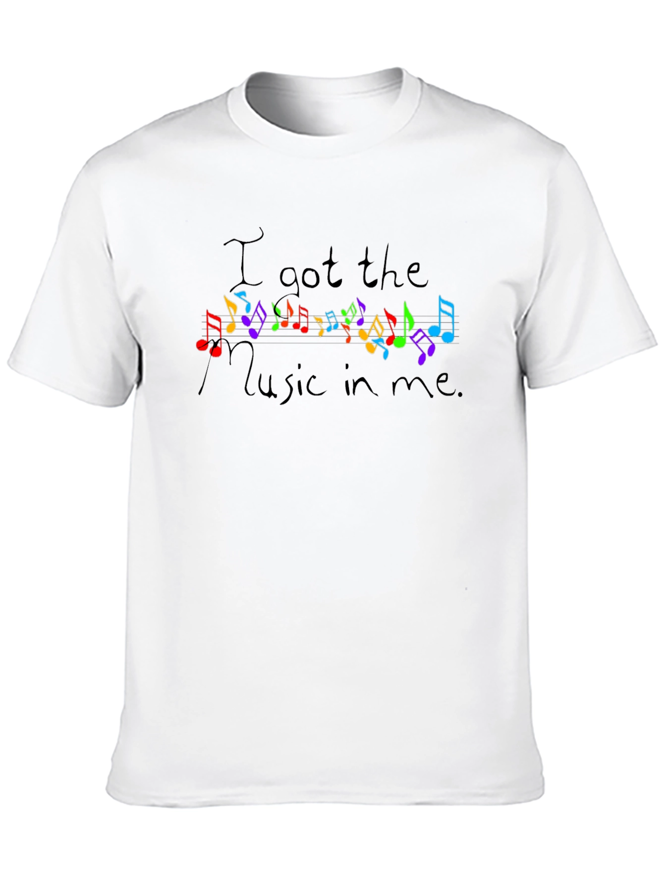 Music in Me Black Graphic T-Shirt