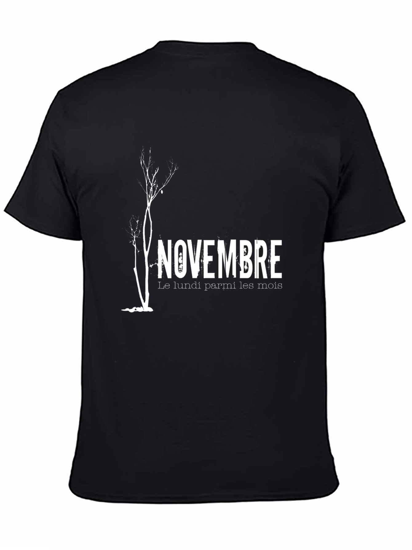 Novembre Graphic Print Black T-Shirt