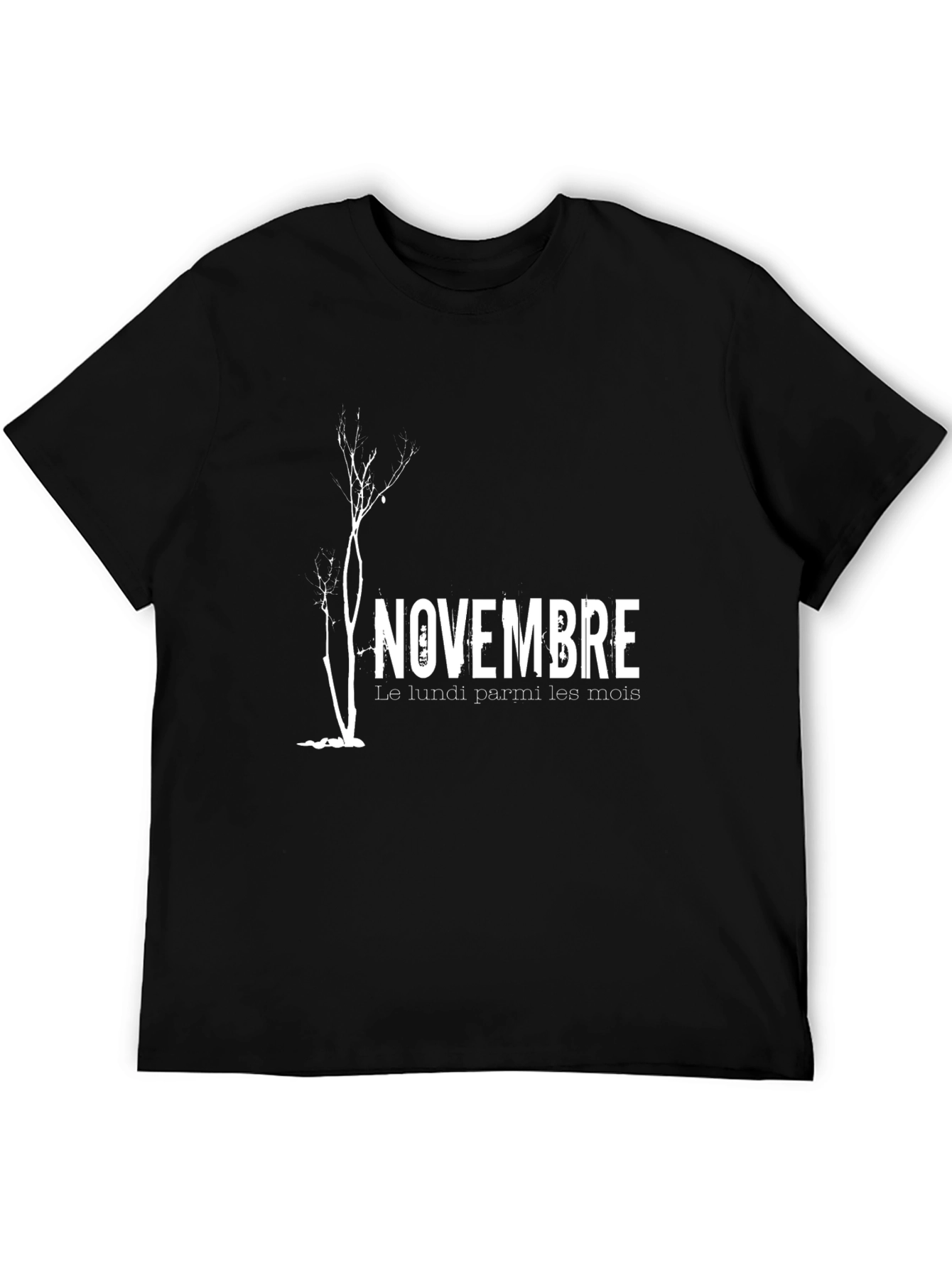Novembre Graphic Print Black T-Shirt