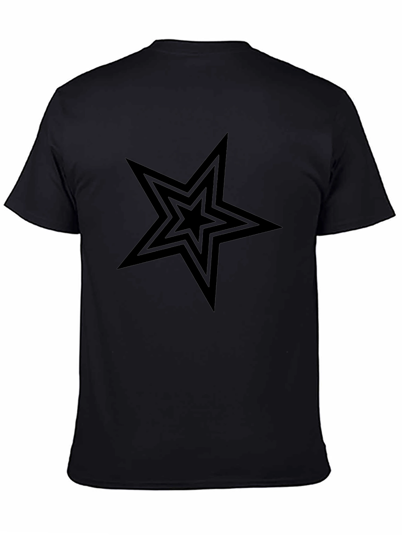 Black Star Graphic Tee - Mens Casual Shirt