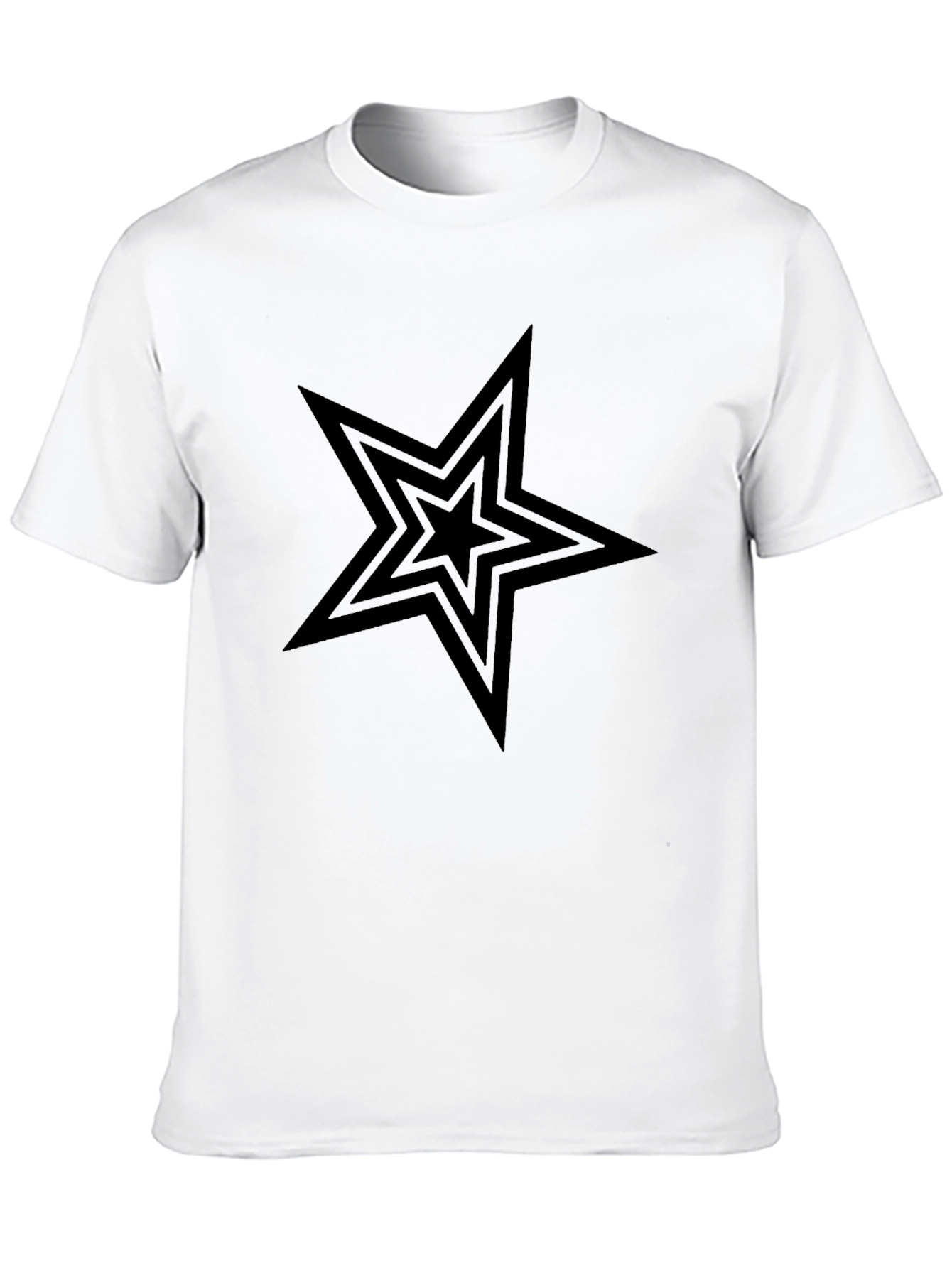 Black Star Graphic Tee - Mens Casual Shirt