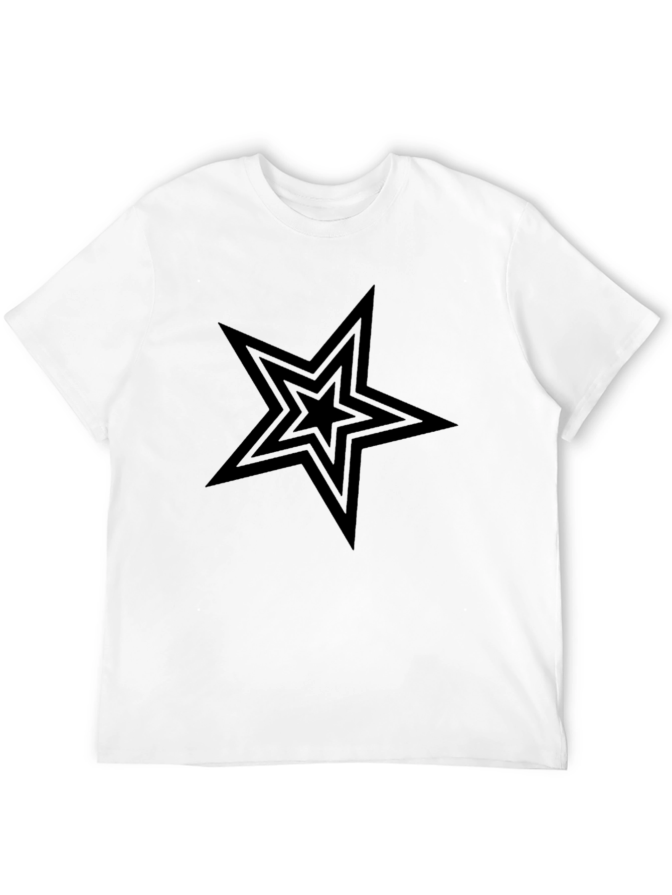 Black Star Graphic Tee - Mens Casual Shirt
