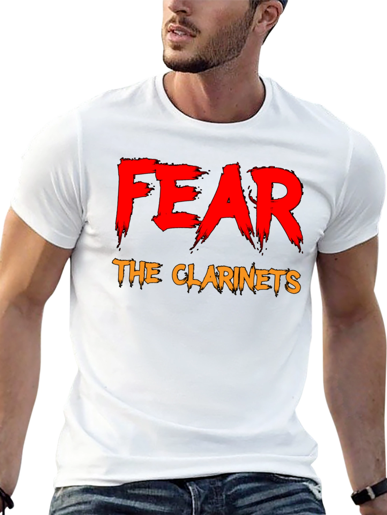 Fear The Clarinets Black T-Shirt Funny Band Tee