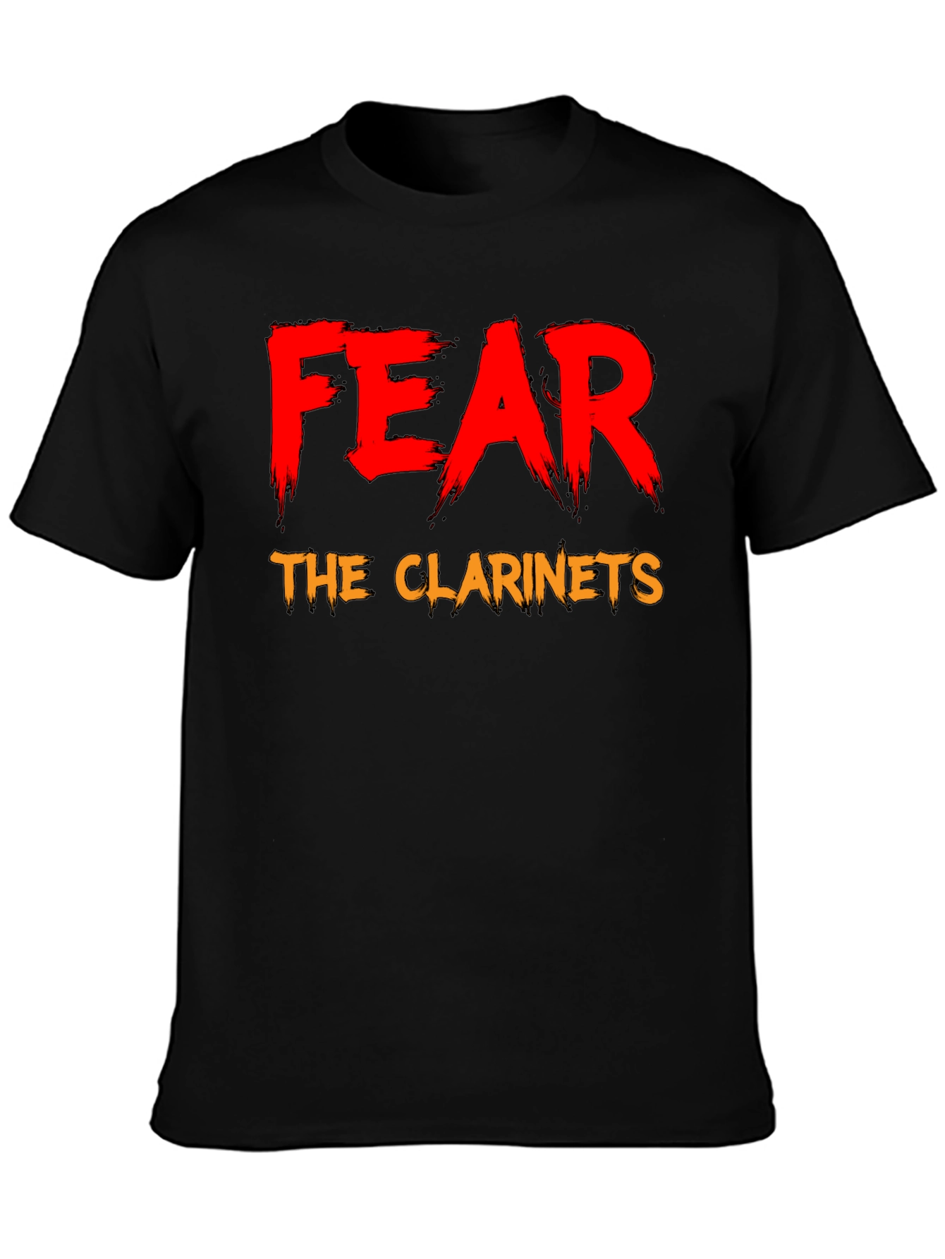 Fear The Clarinets Black T-Shirt Funny Band Tee
