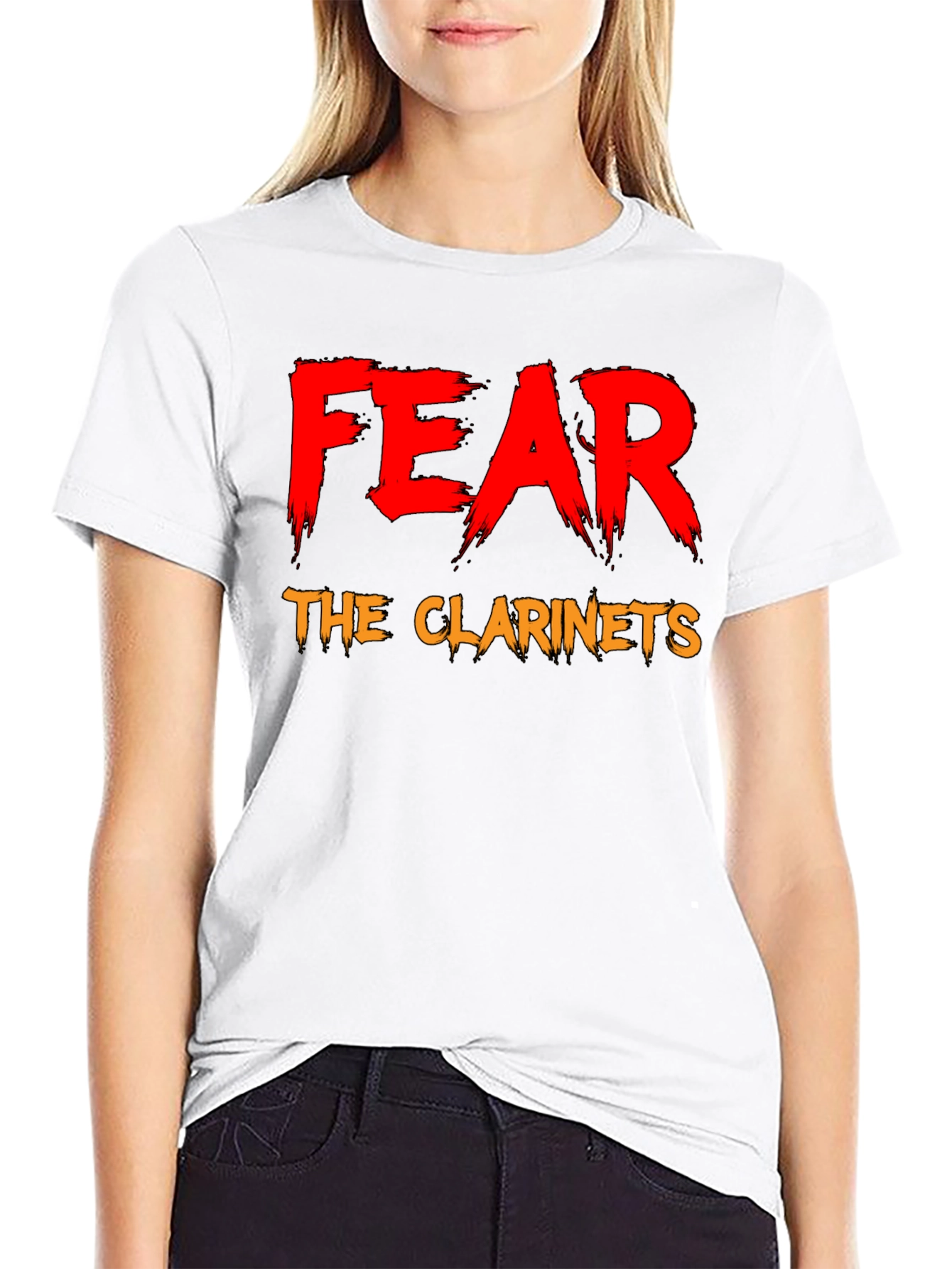 Fear The Clarinets Black T-Shirt Funny Band Tee