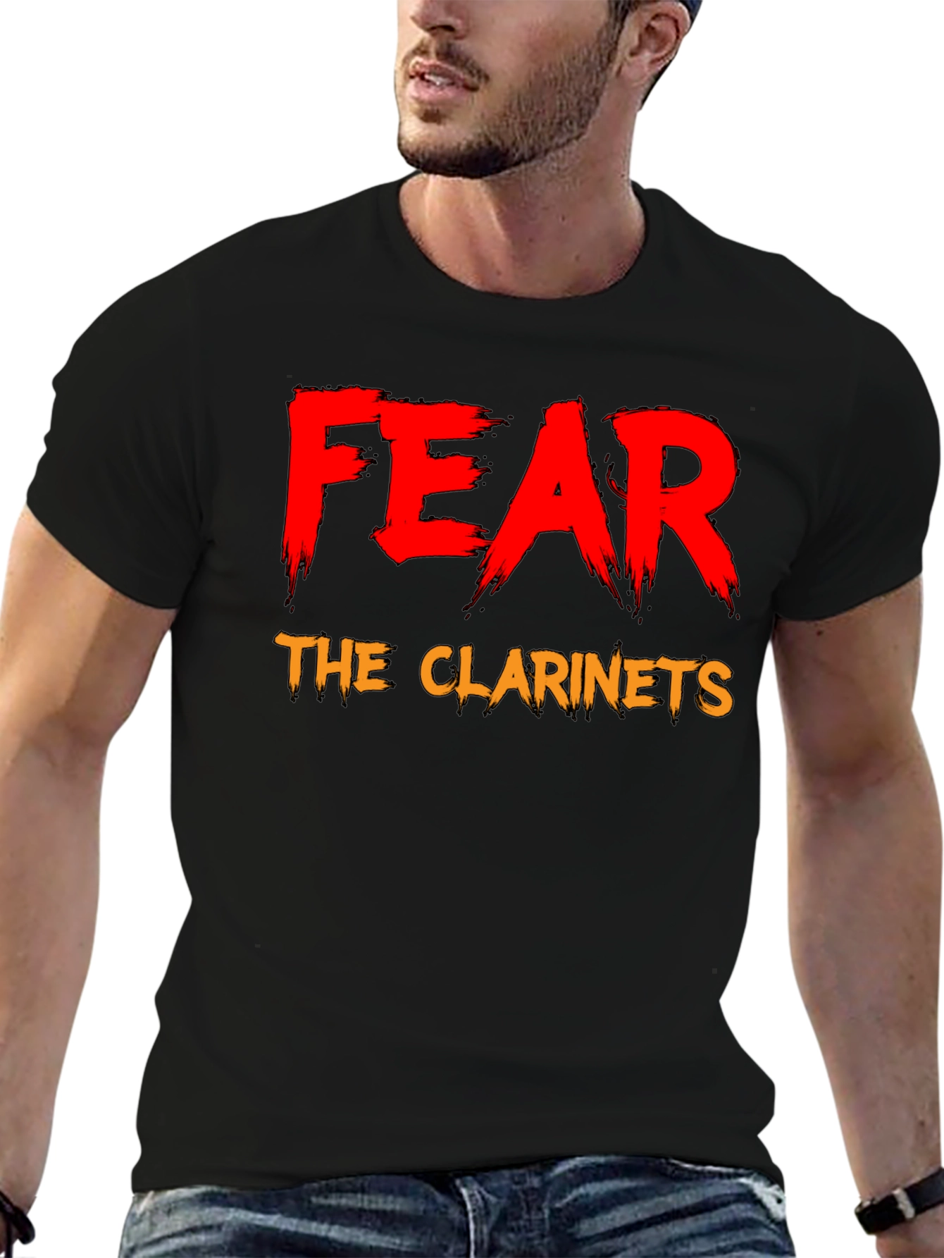Fear The Clarinets Black T-Shirt Funny Band Tee