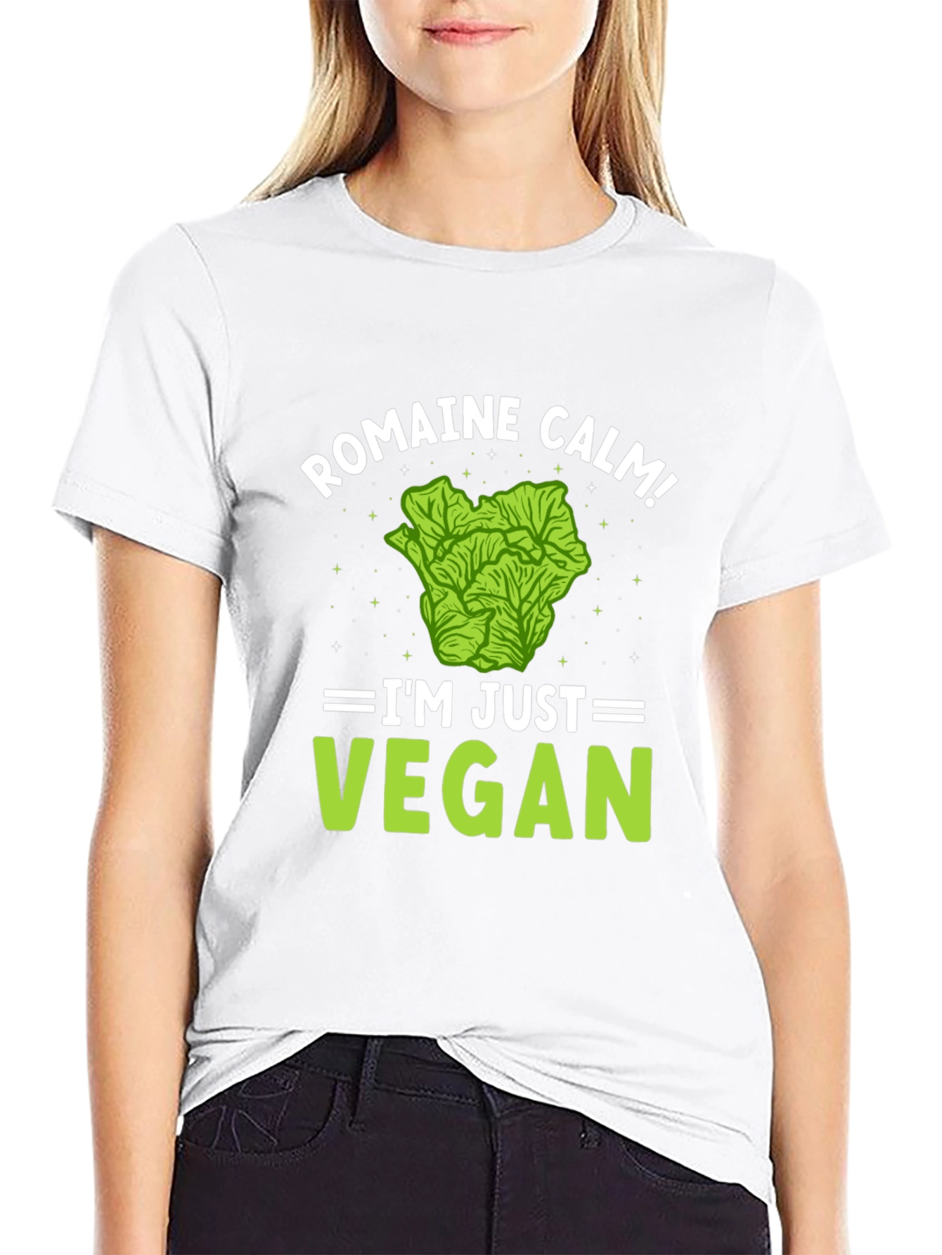 Romaine Calm Vegan T-Shirt - Funny Plant-Based Tee