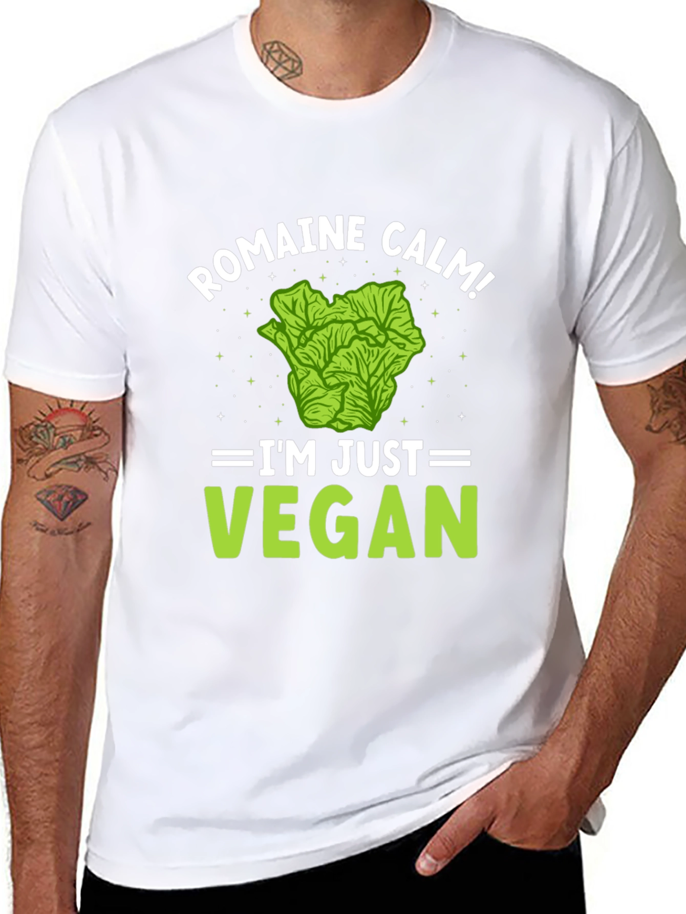 Romaine Calm Vegan T-Shirt - Funny Plant-Based Tee