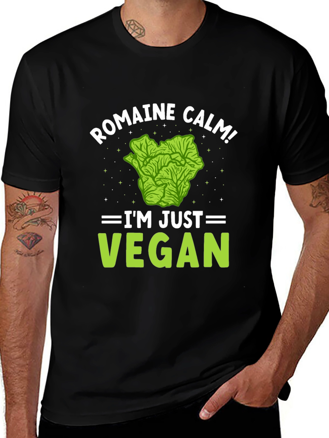 Romaine Calm Vegan T-Shirt - Funny Plant-Based Tee
