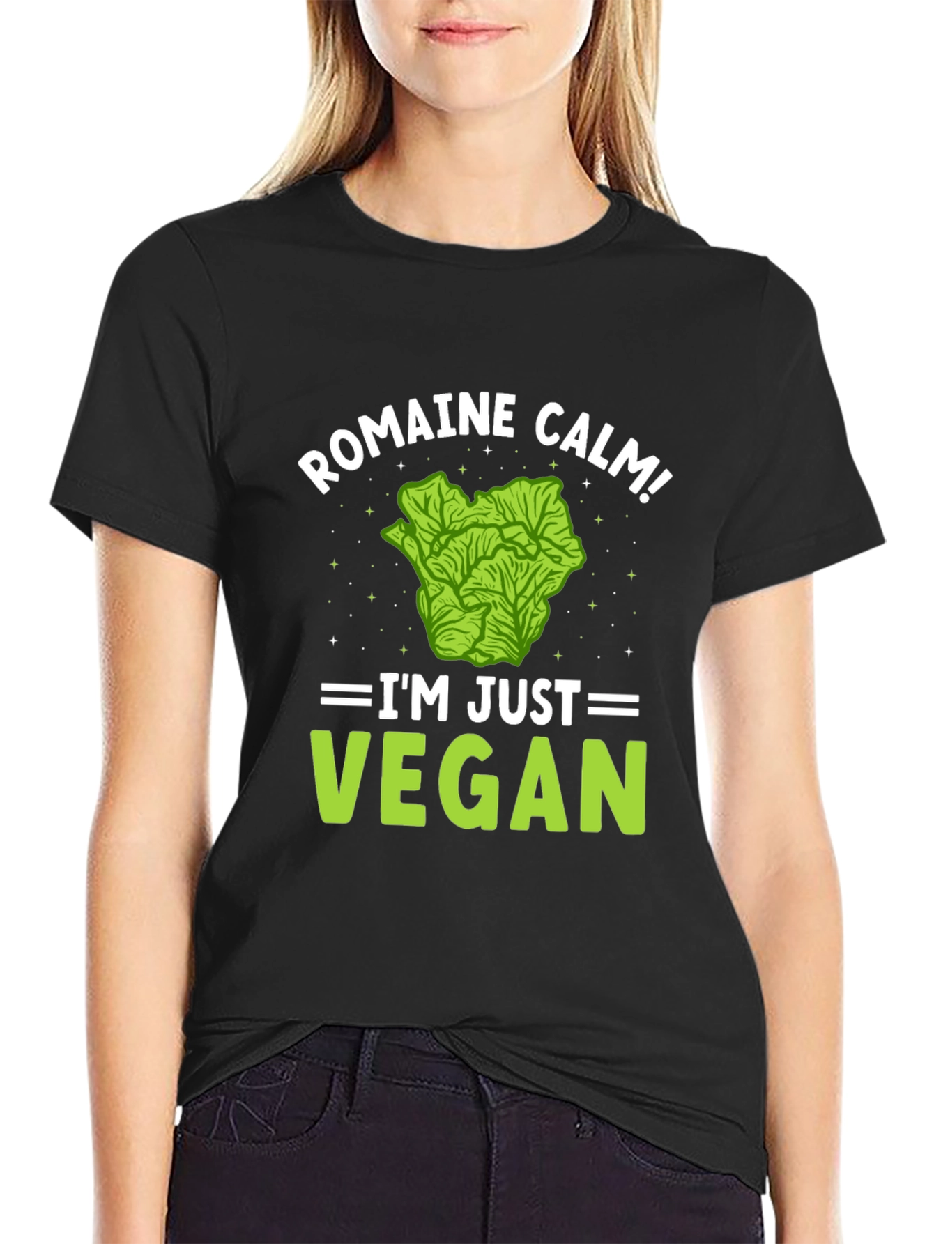 Romaine Calm Vegan T-Shirt - Funny Plant-Based Tee