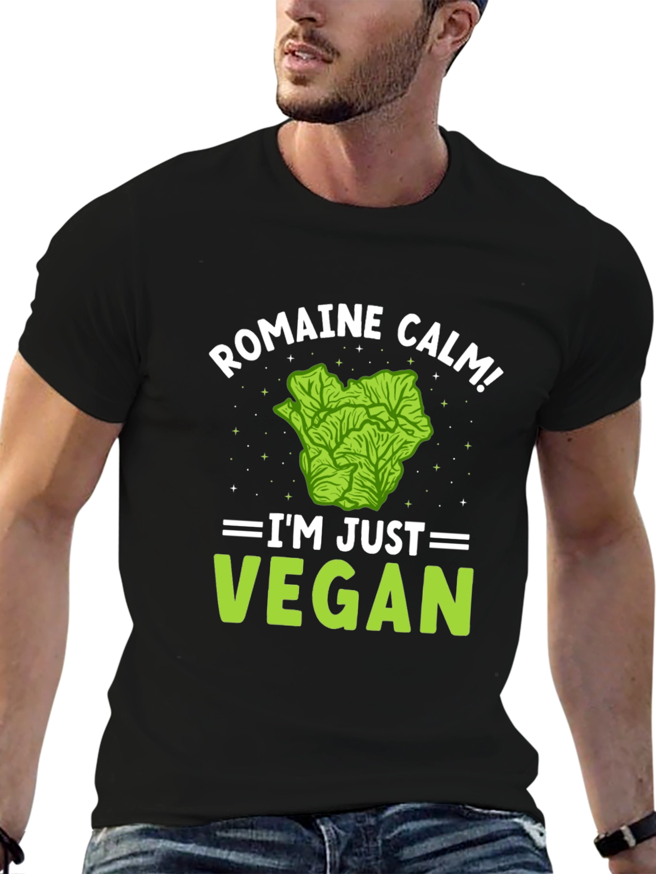 Romaine Calm Vegan T-Shirt - Funny Plant-Based Tee
