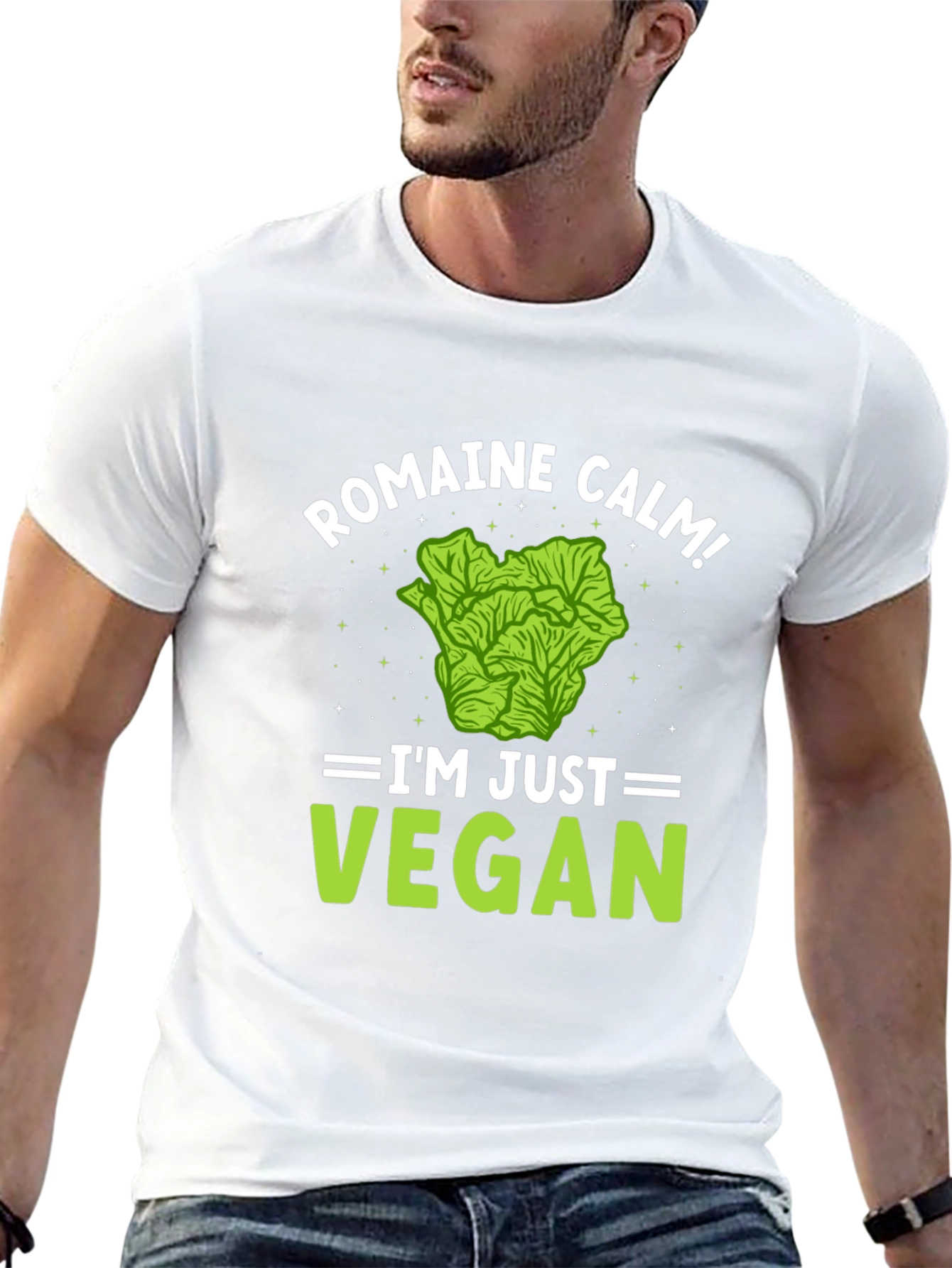 Romaine Calm Vegan T-Shirt - Funny Plant-Based Tee