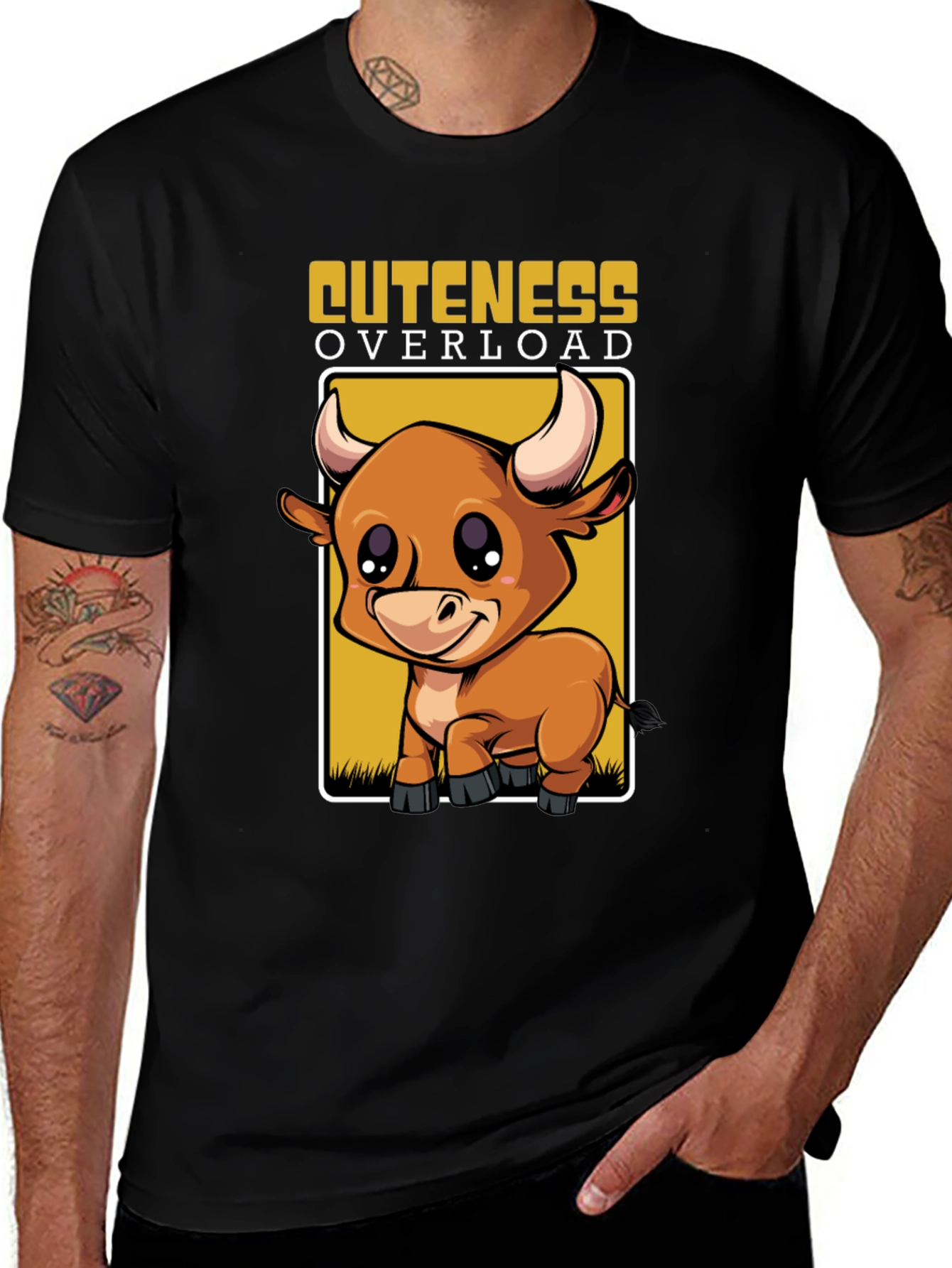 Cuteness Overload Bull Graphic Tee