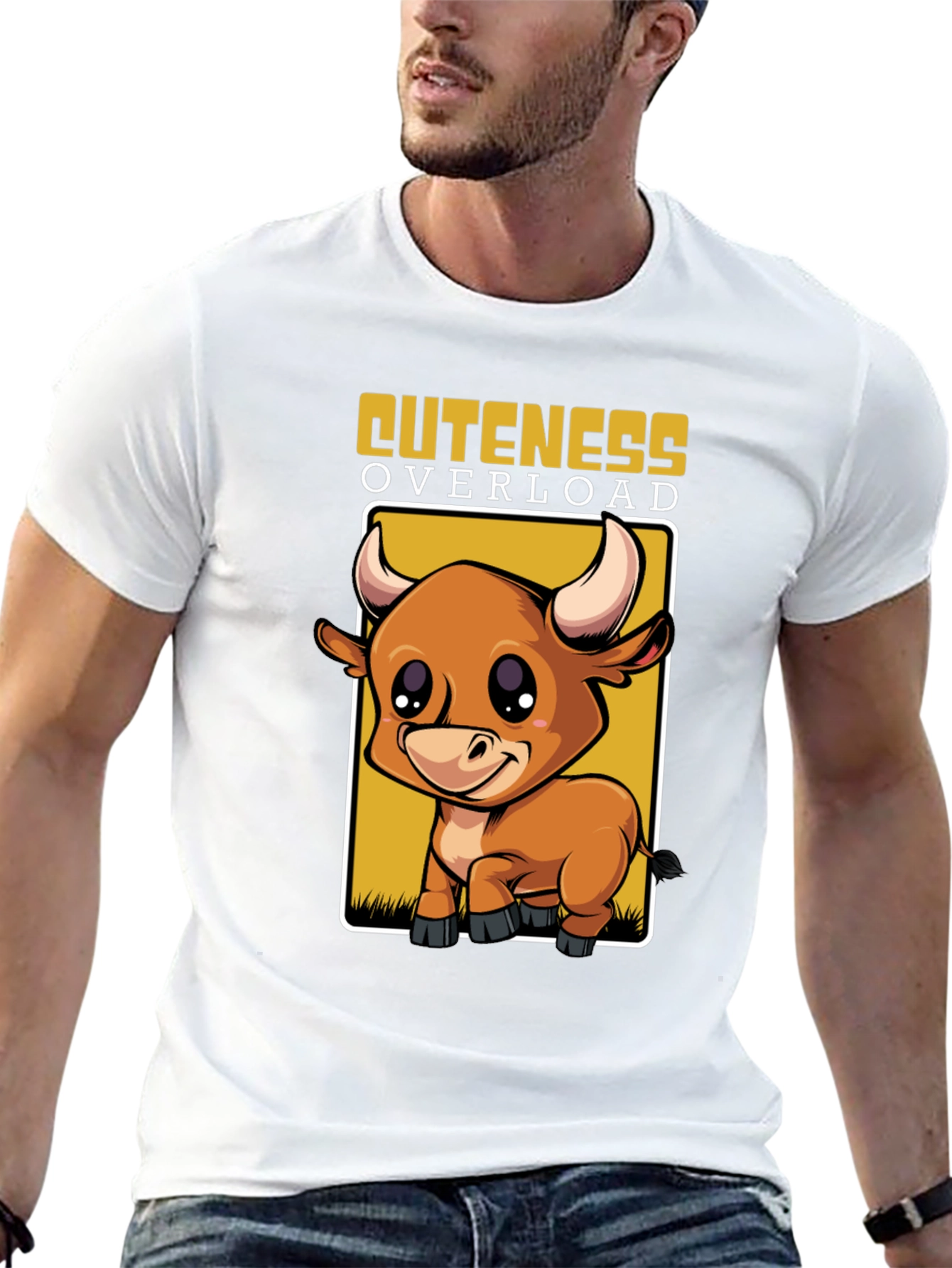 Cuteness Overload Bull Graphic Tee
