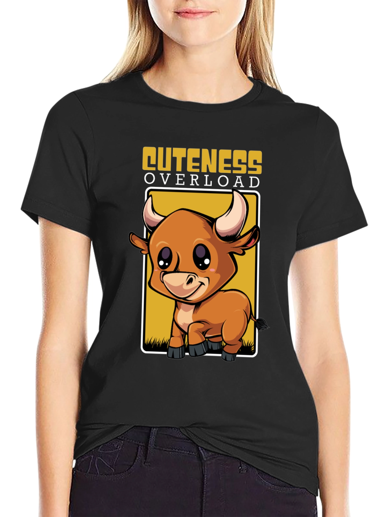 Cuteness Overload Bull Graphic Tee