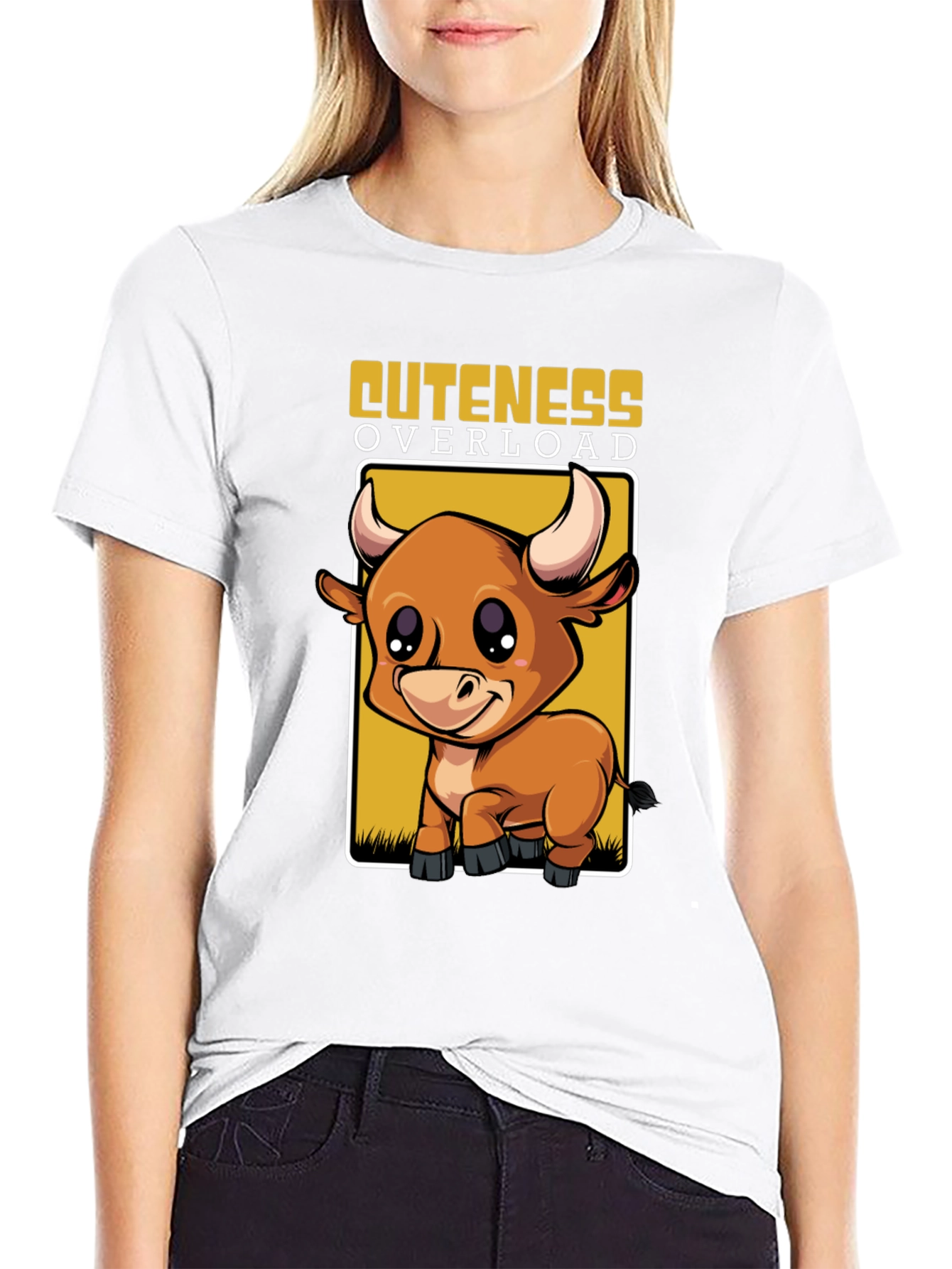 Cuteness Overload Bull Graphic Tee