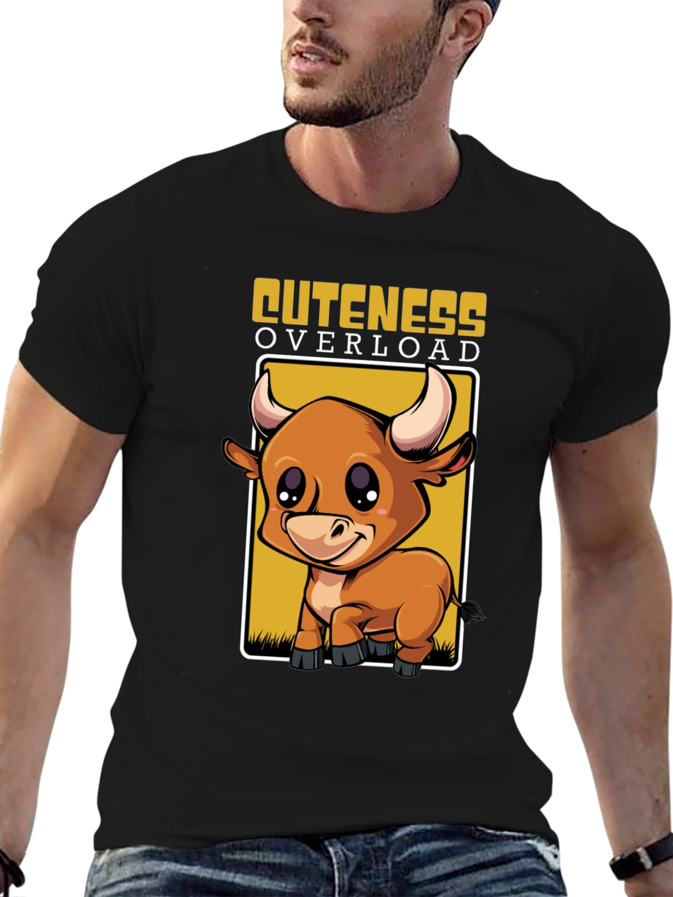 Cuteness Overload Bull Graphic Tee