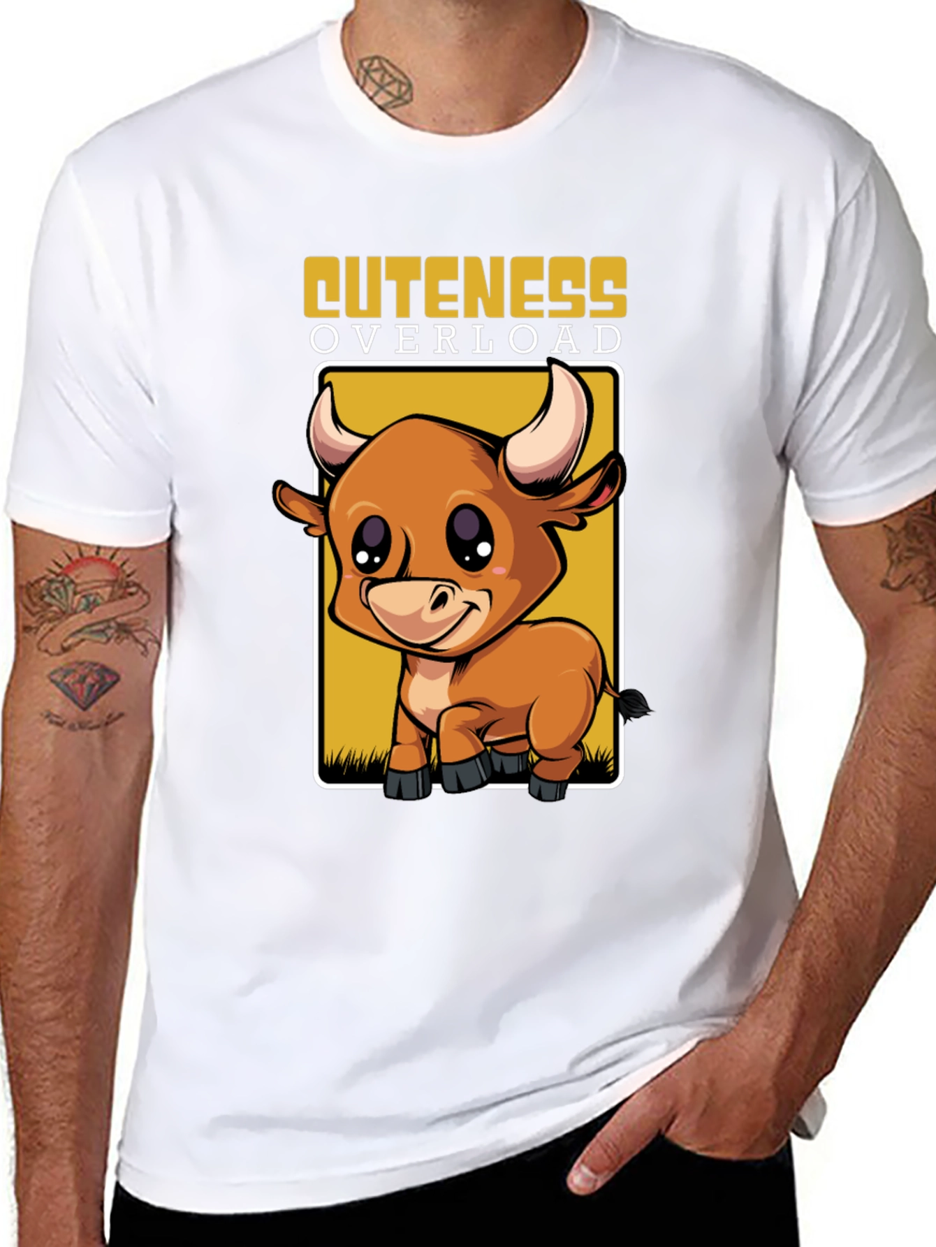 Cuteness Overload Bull Graphic Tee
