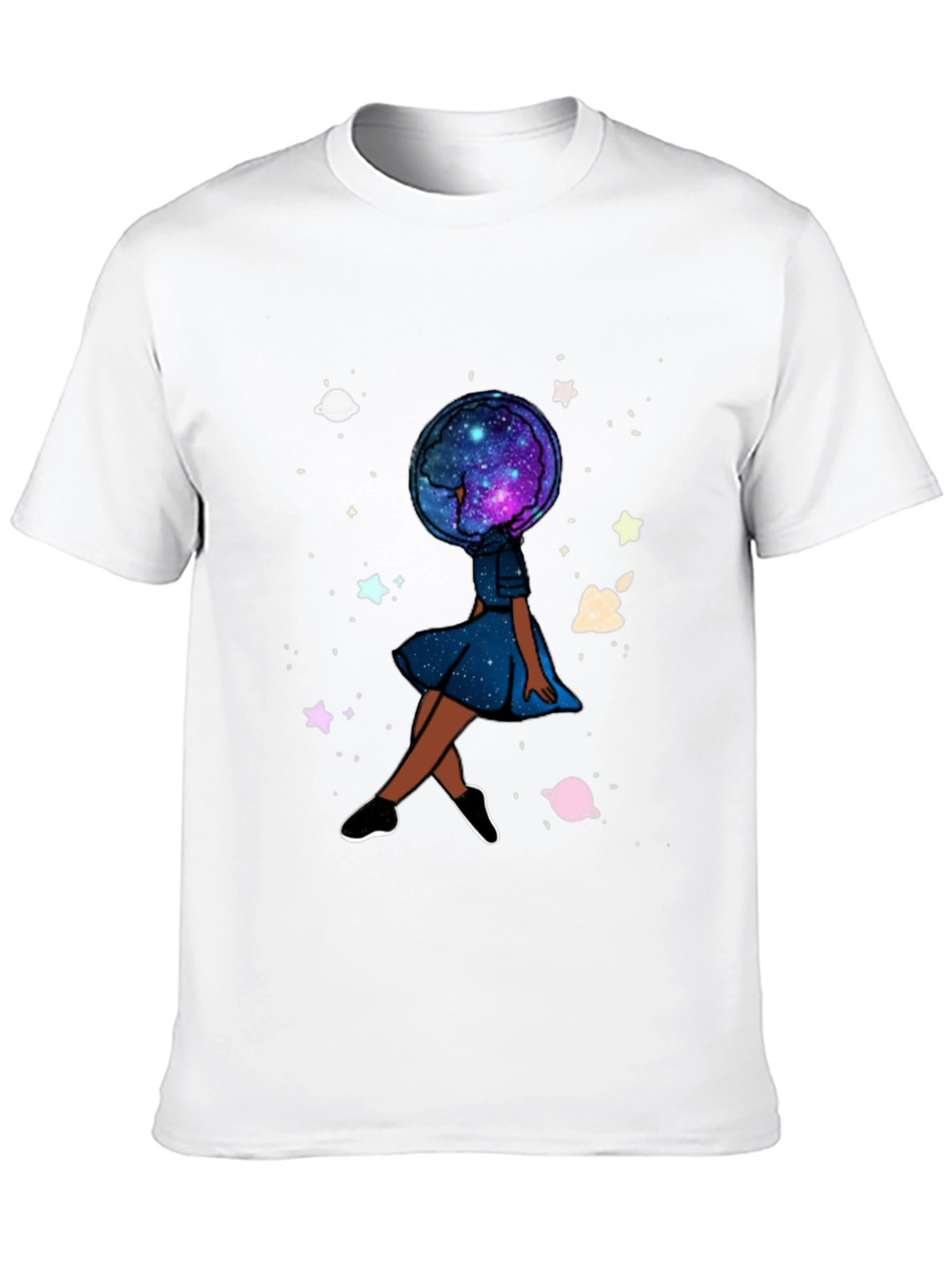 Celestial Dreamer T-Shirt - Galaxy Head Graphic Tee