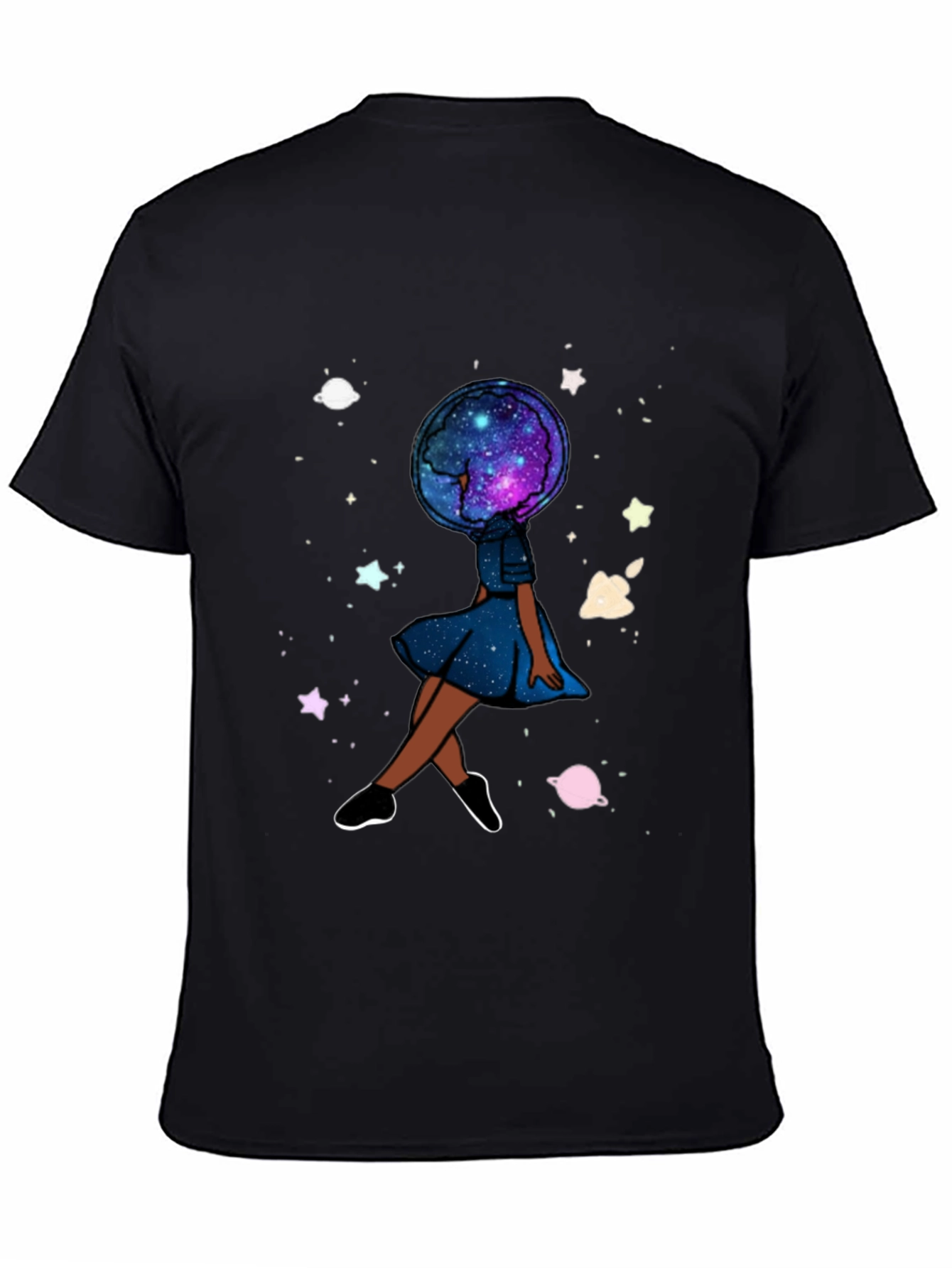 Celestial Dreamer T-Shirt - Galaxy Head Graphic Tee