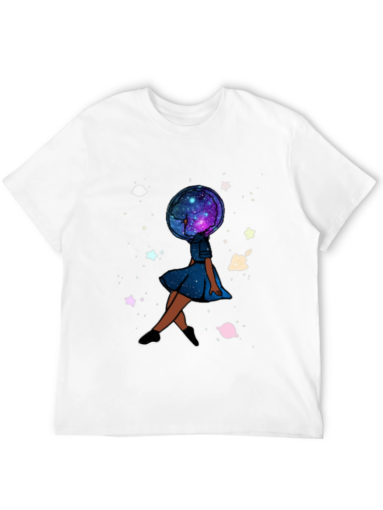 Celestial Dreamer T-Shirt - Galaxy Head Graphic Tee