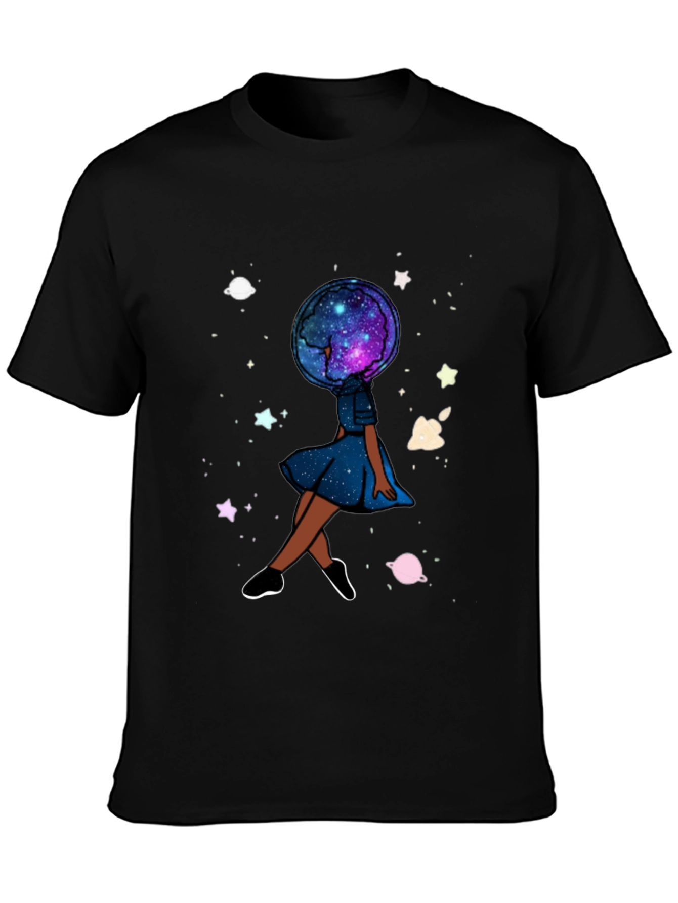 Celestial Dreamer T-Shirt - Galaxy Head Graphic Tee