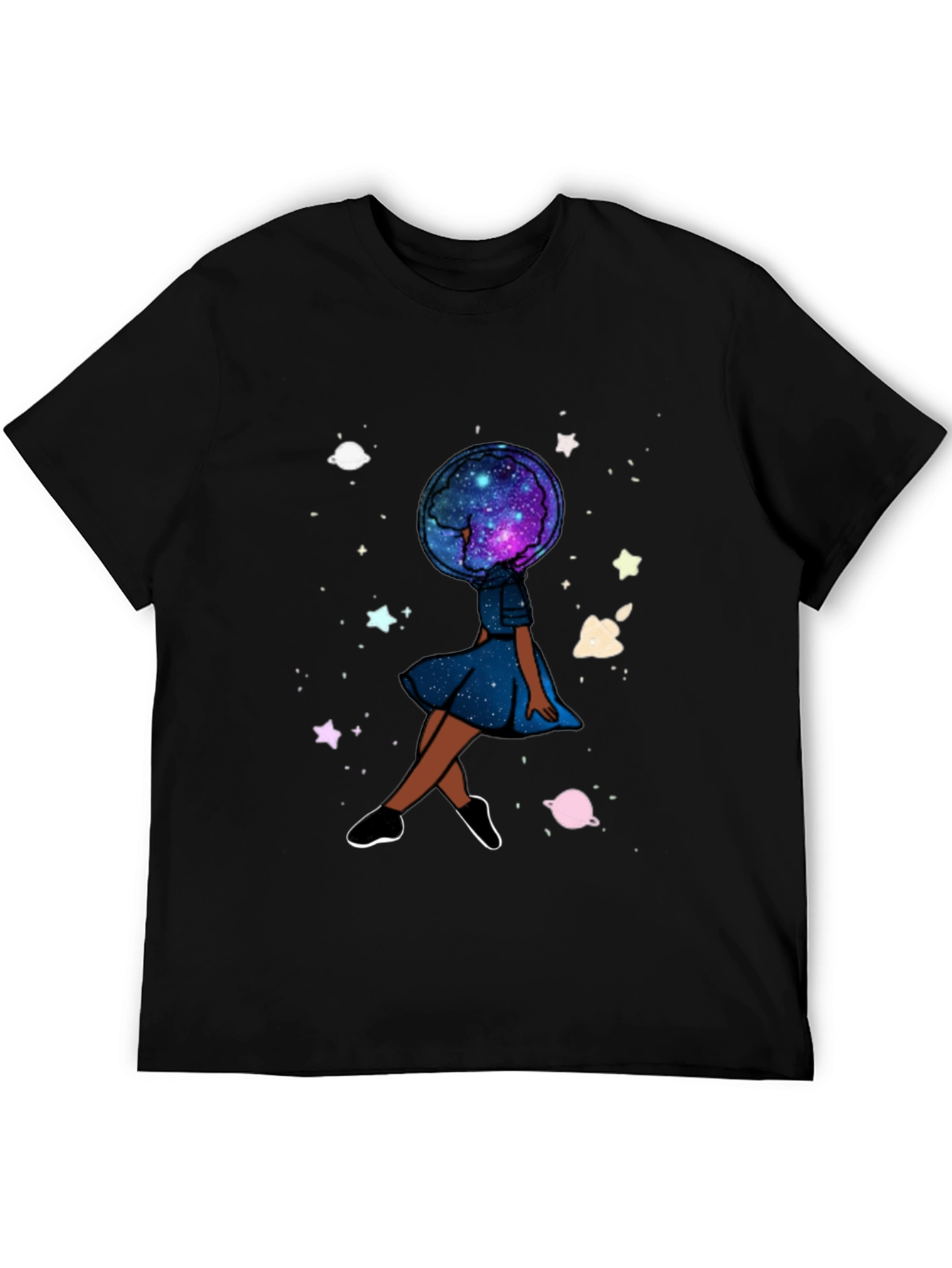 Celestial Dreamer T-Shirt - Galaxy Head Graphic Tee