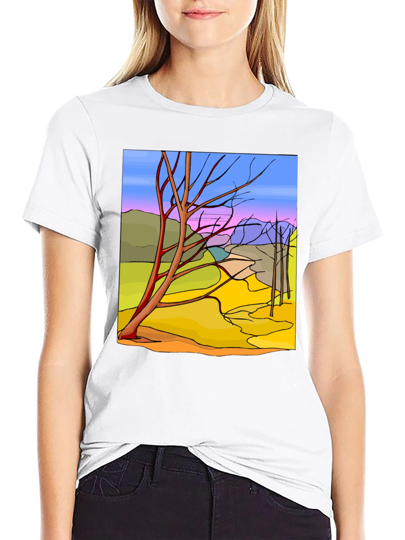 Abstract Landscape Graphic Tee