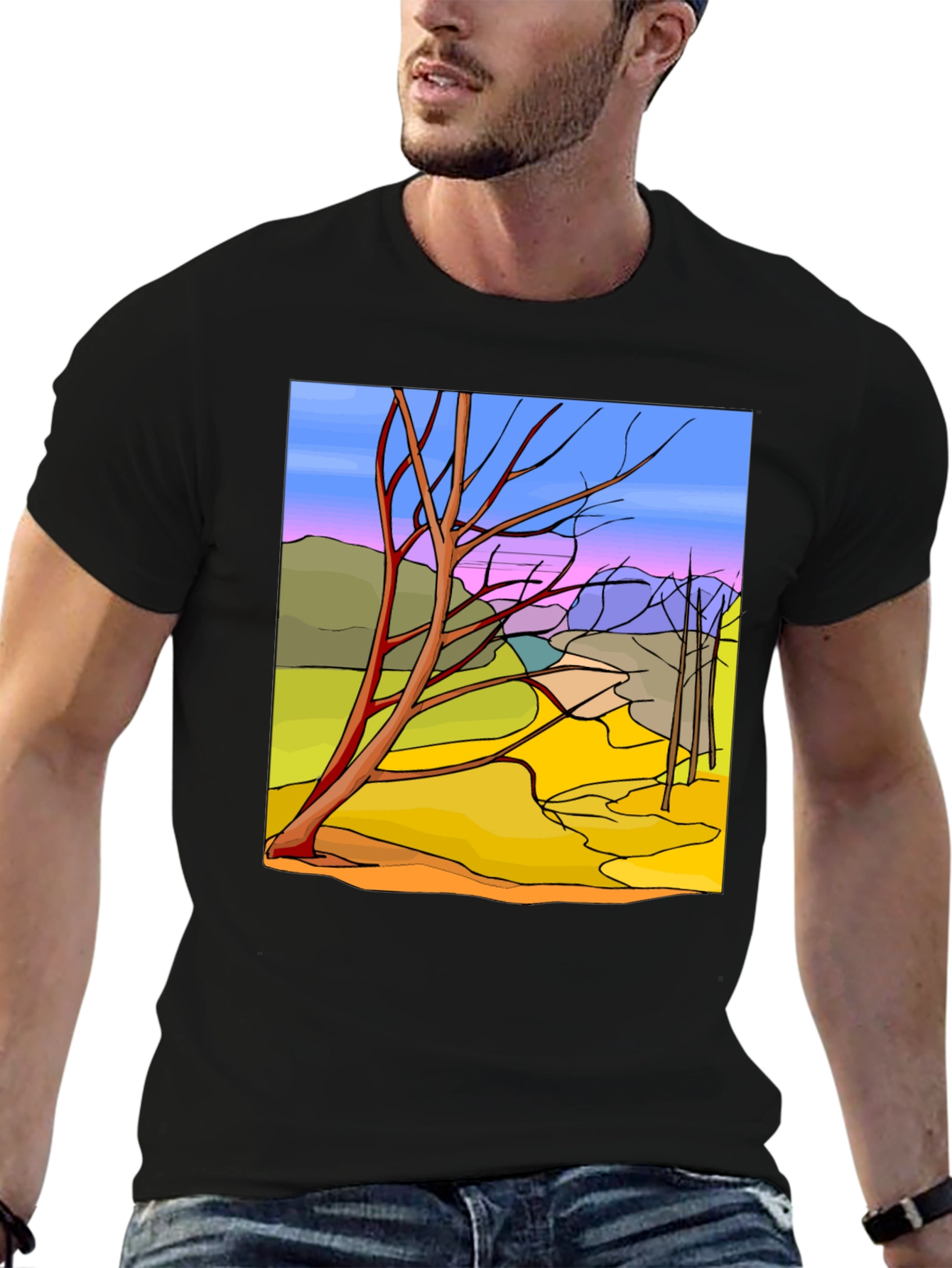 Abstract Landscape Graphic Tee