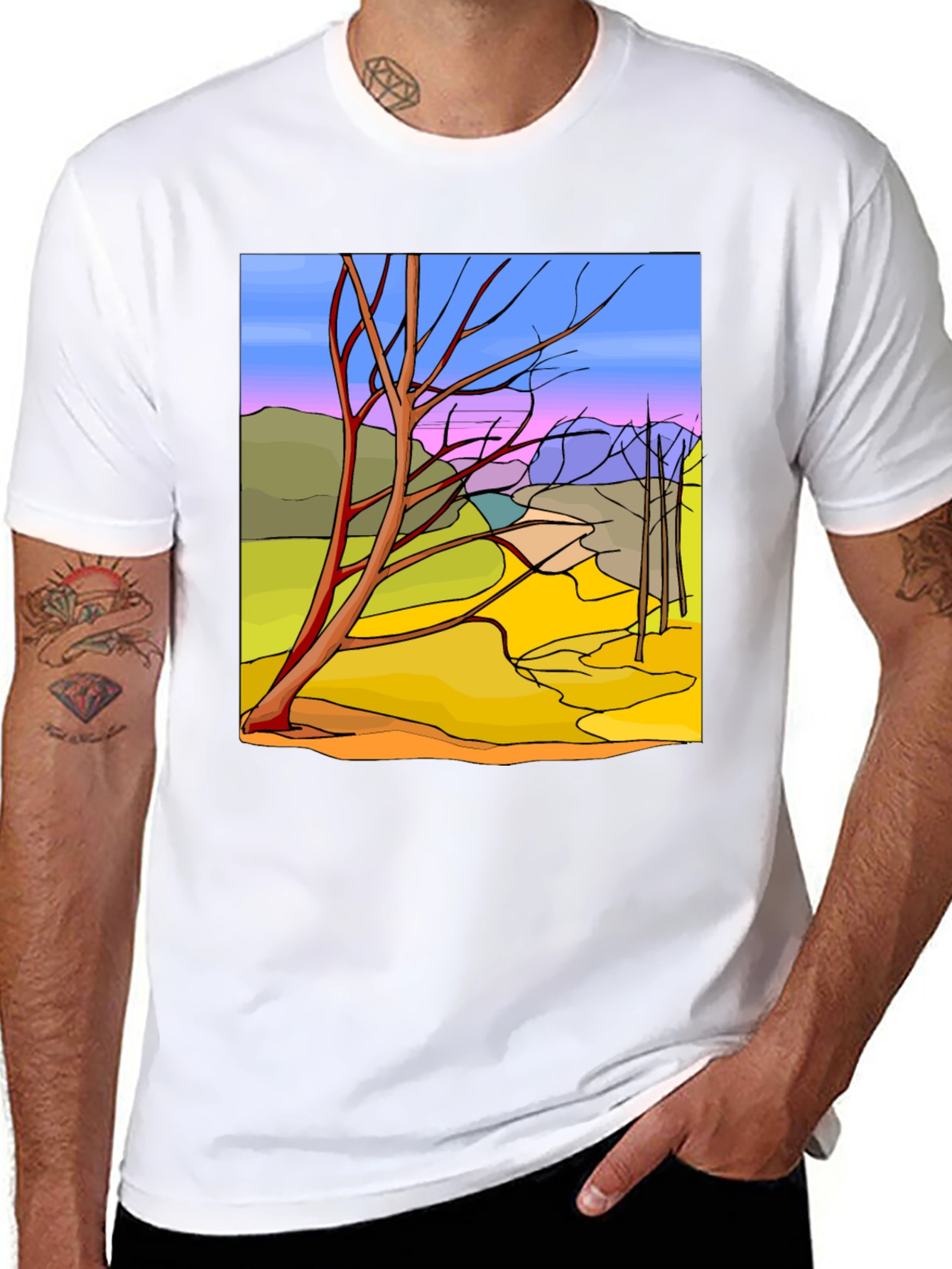 Abstract Landscape Graphic Tee