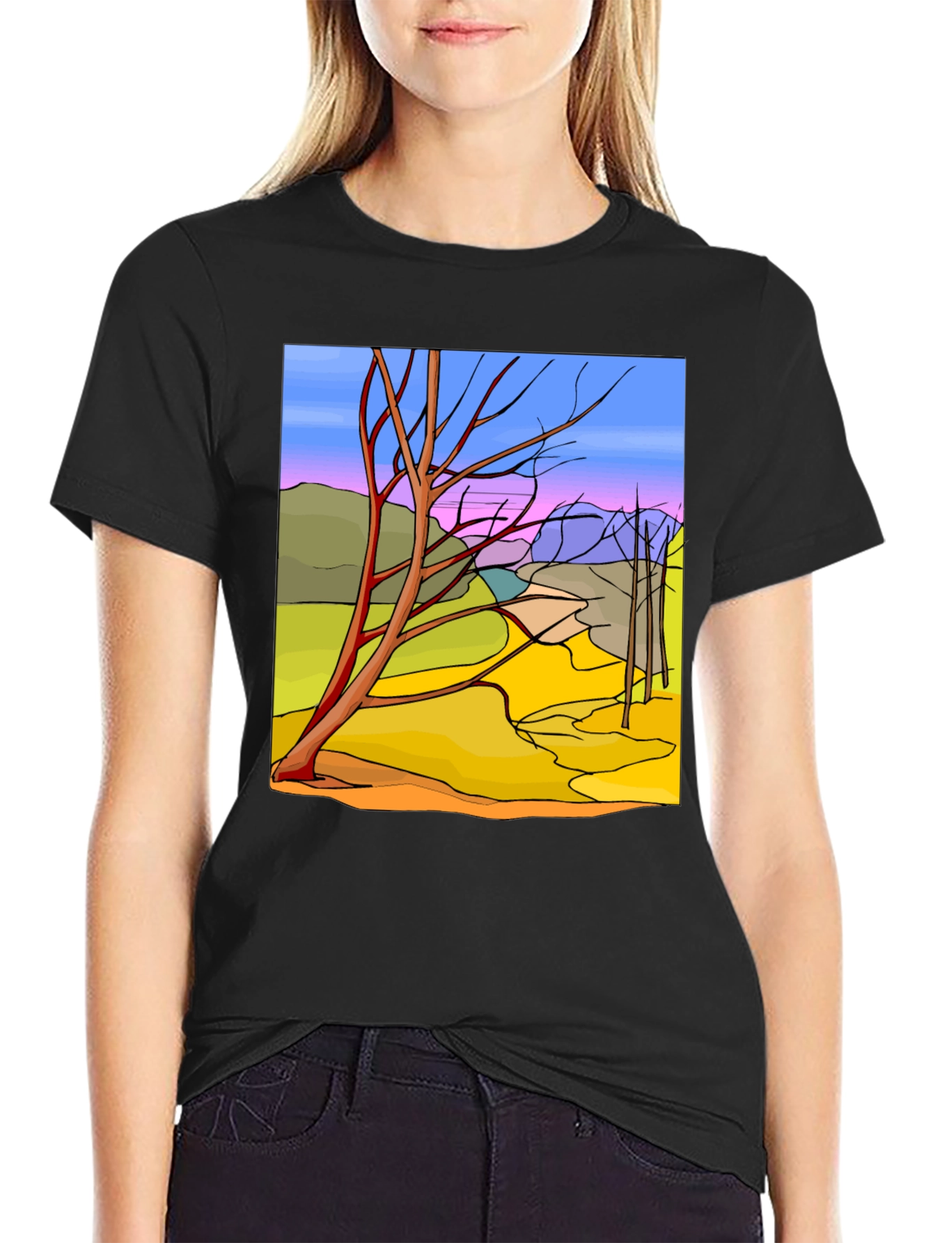 Abstract Landscape Graphic Tee