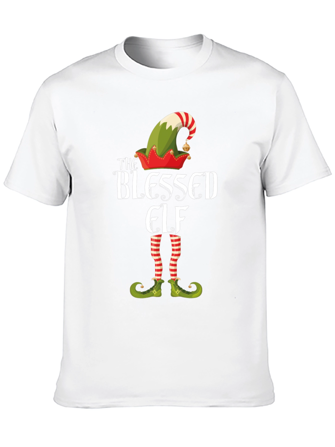 Blessed Elf Graphic T-Shirt - Festive Holiday Apparel