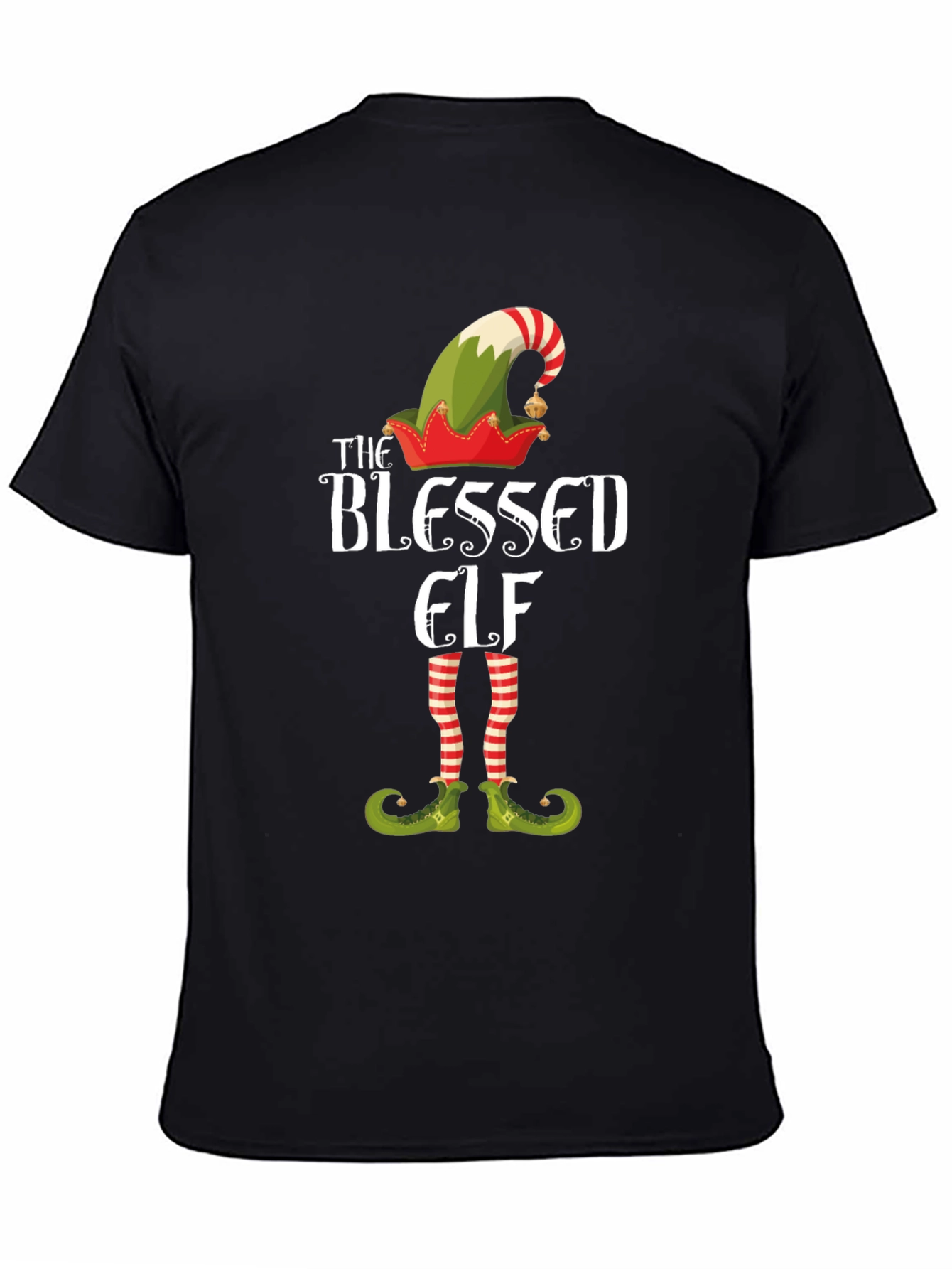 Blessed Elf Graphic T-Shirt - Festive Holiday Apparel