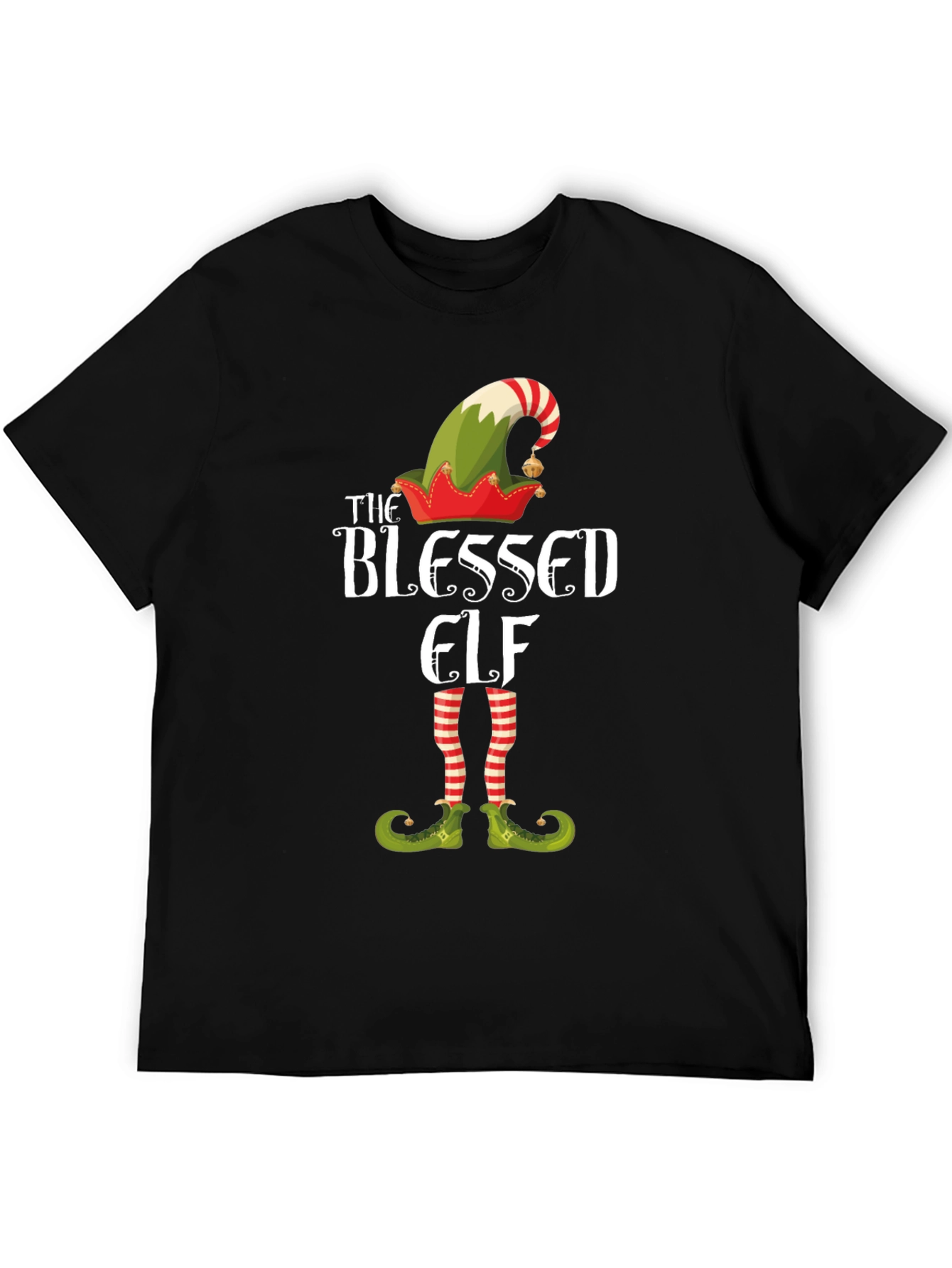 Blessed Elf Graphic T-Shirt - Festive Holiday Apparel