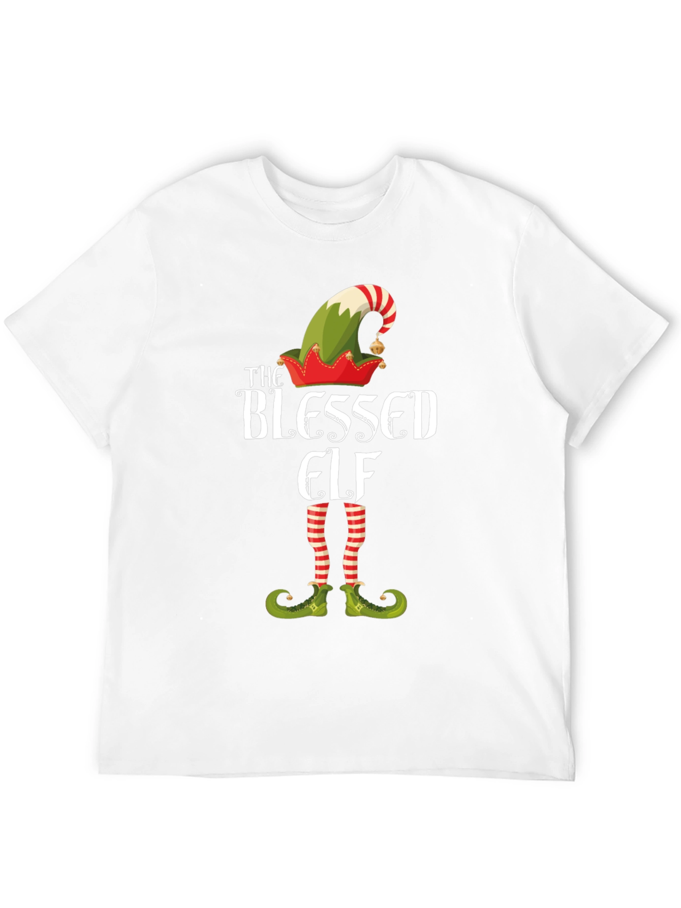 Blessed Elf Graphic T-Shirt - Festive Holiday Apparel