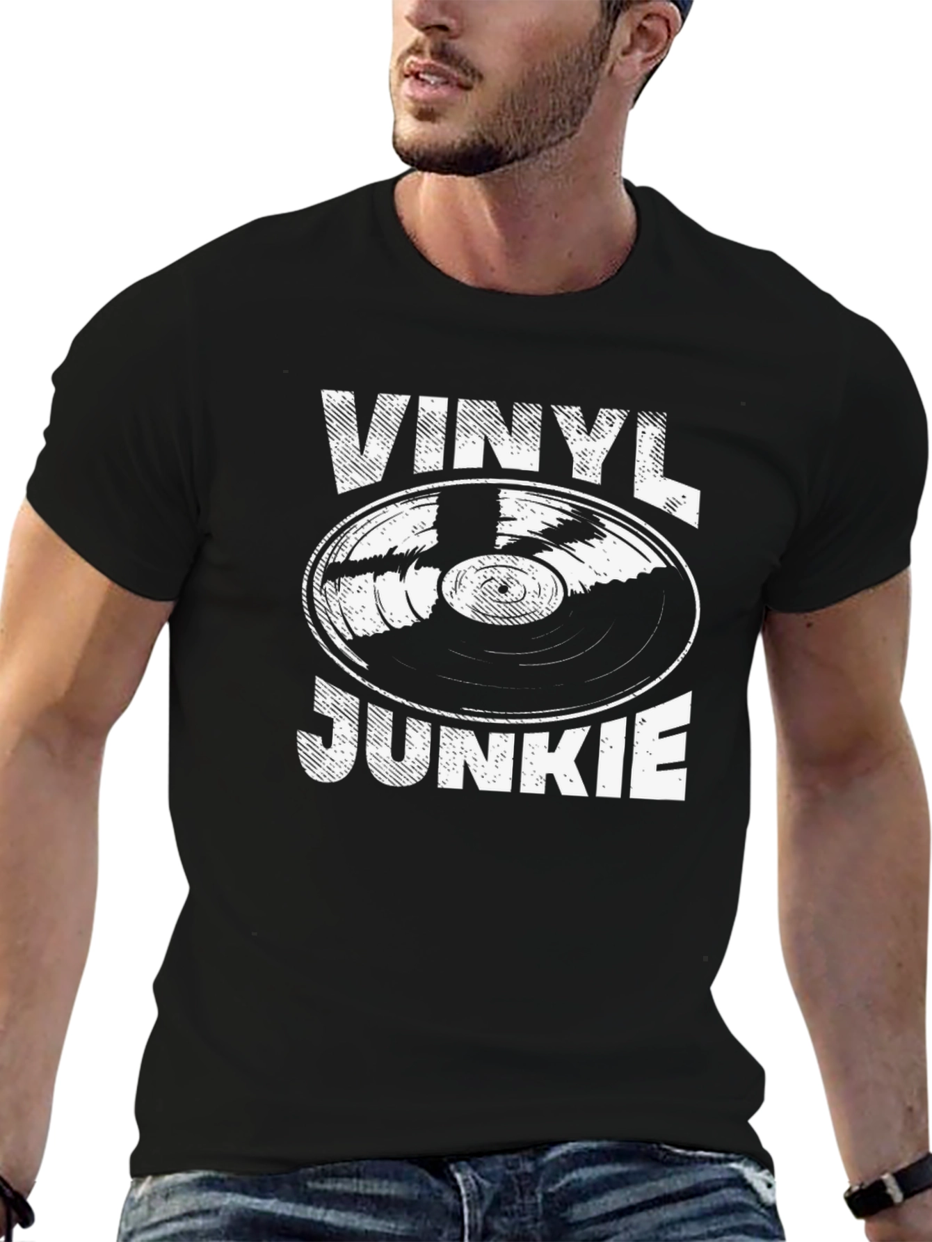 Vinyl Junkie T-Shirt - Music Lover Tee