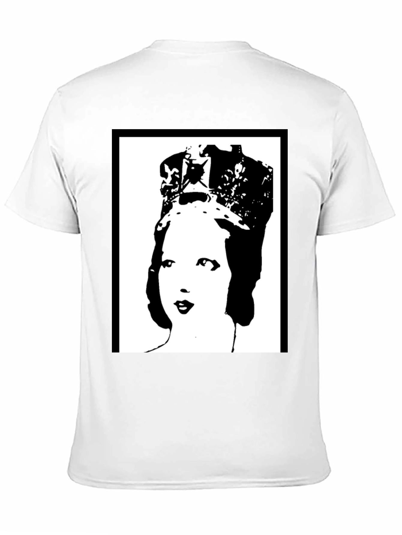 Queen Elizabeth Pop Art Black T-Shirt