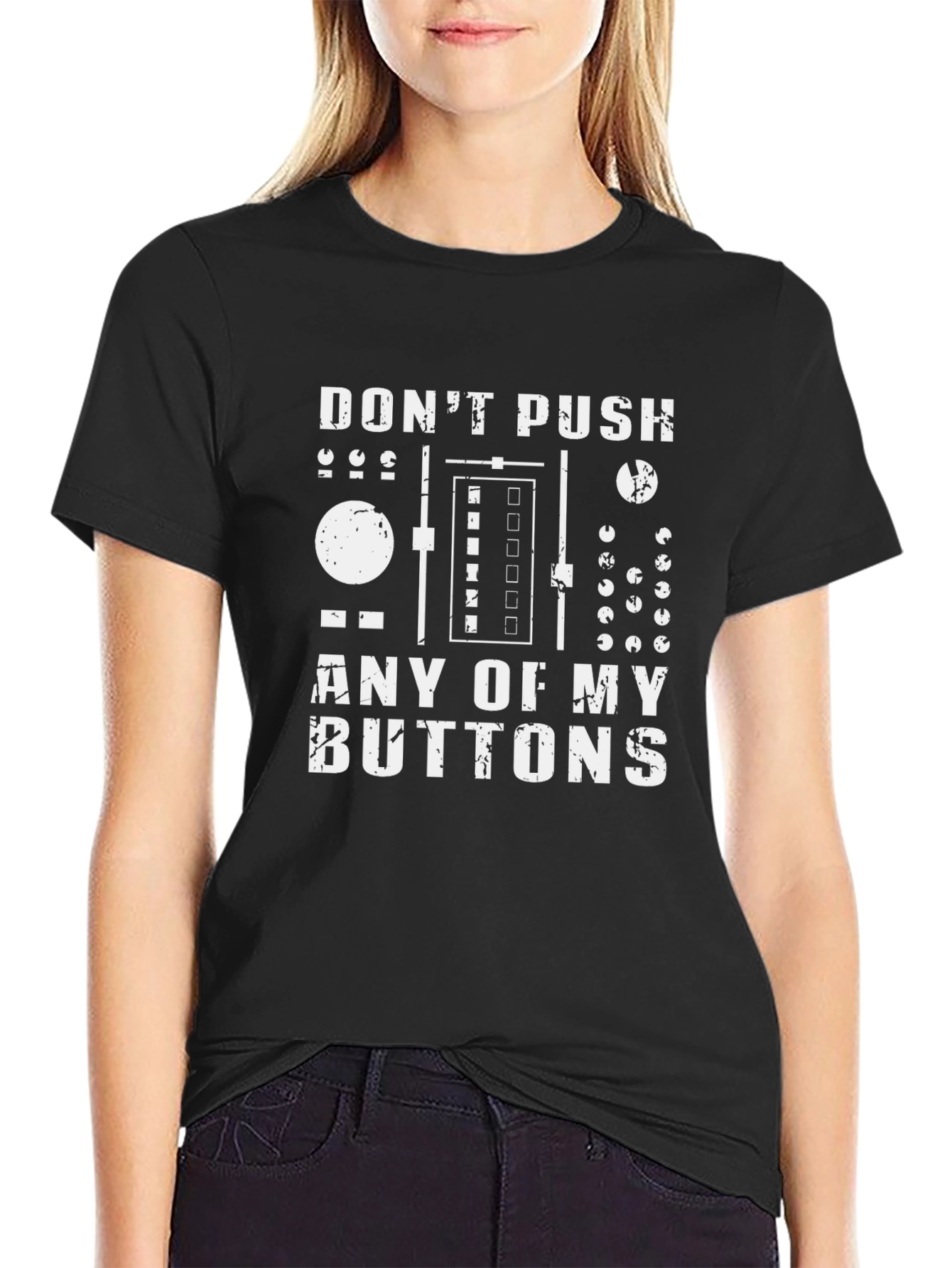 Dont Push My Buttons DJ Graphic Tee