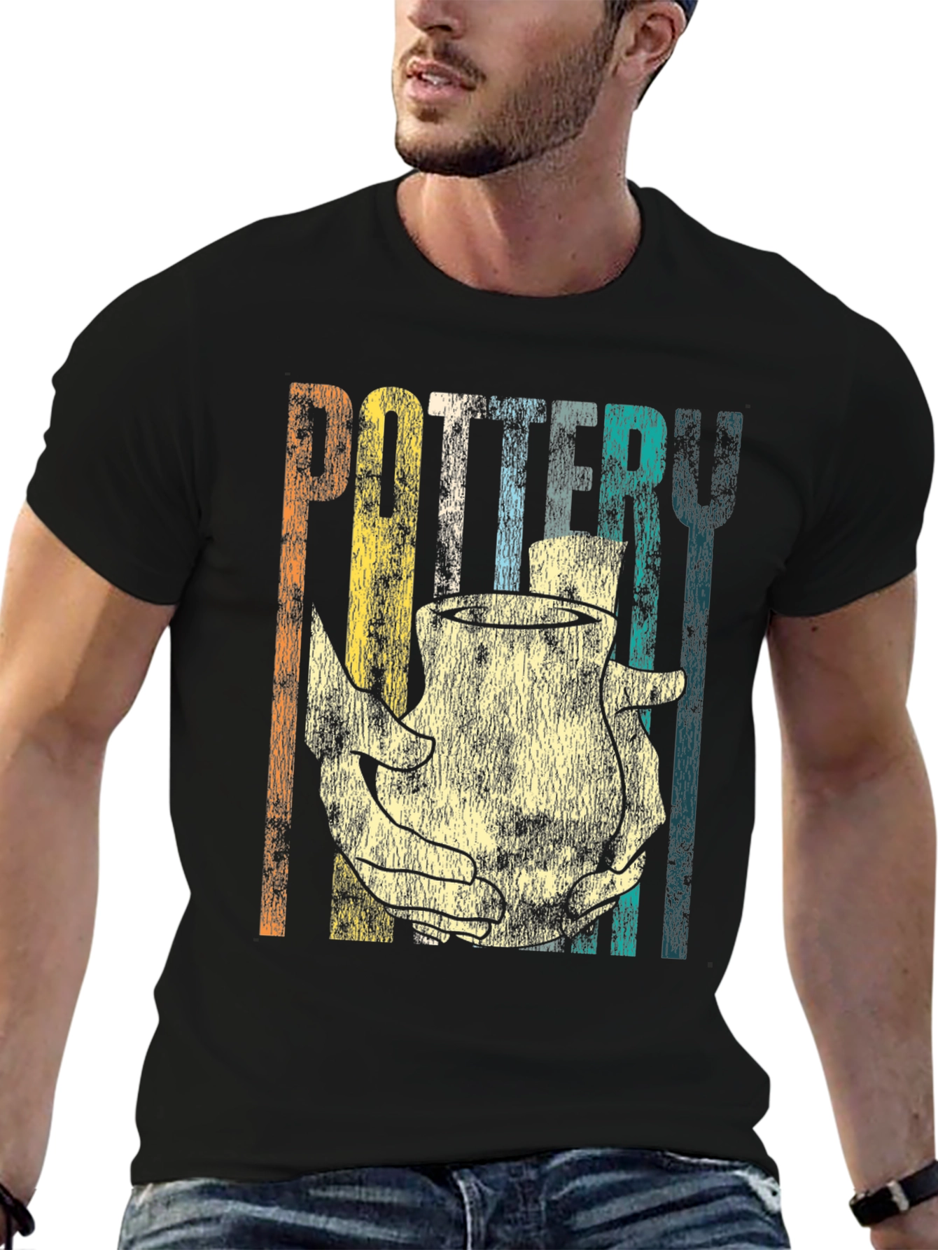 Retro Pottery T-Shirt for Craft Lovers