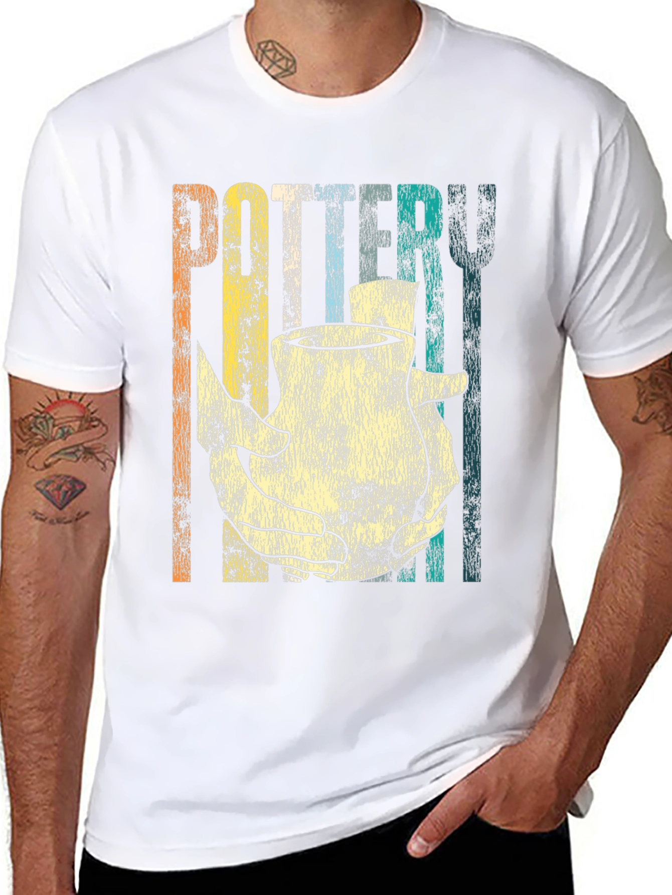 Retro Pottery T-Shirt for Craft Lovers