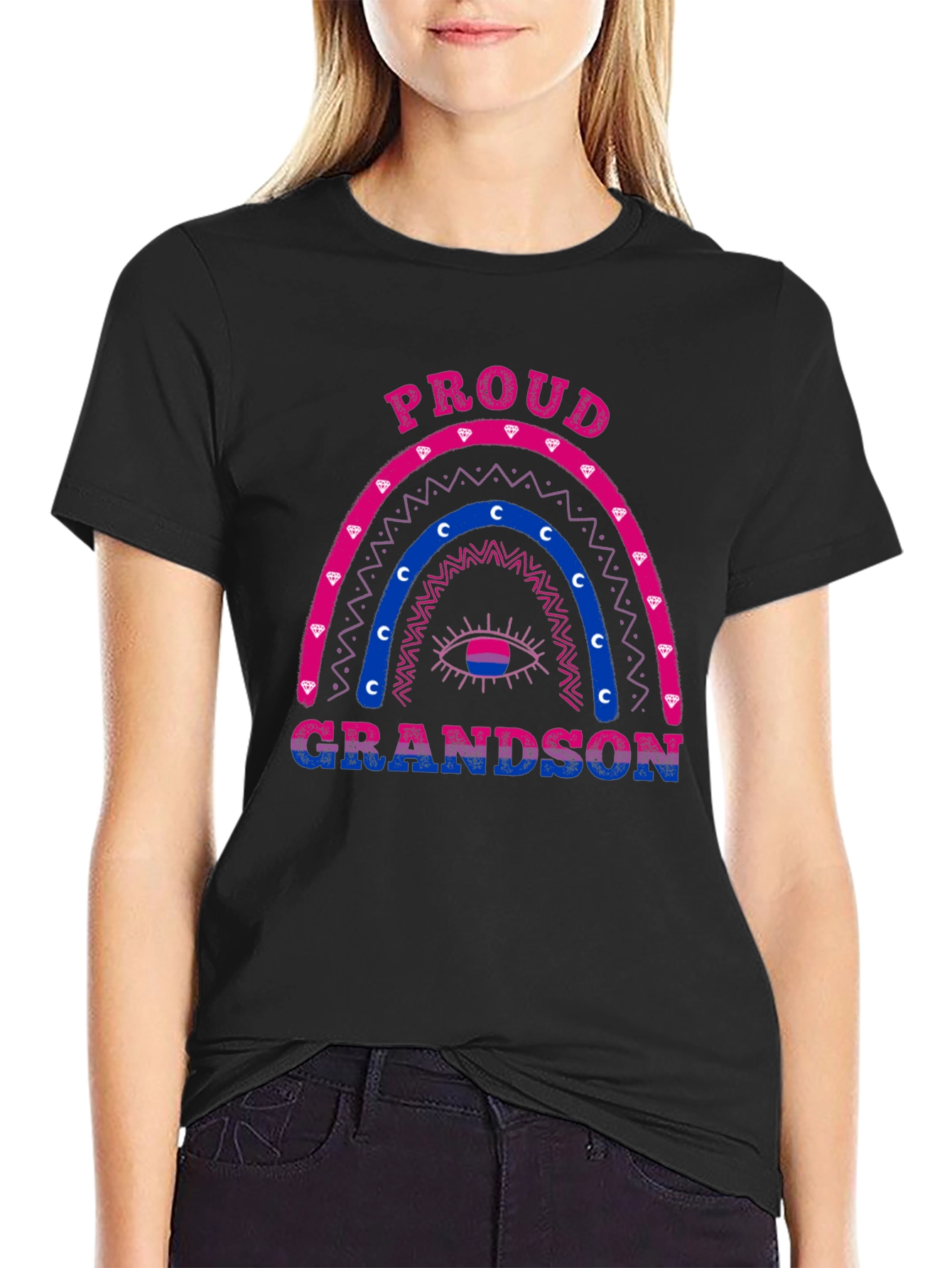Proud Grandson Bi Pride Rainbow T-Shirt